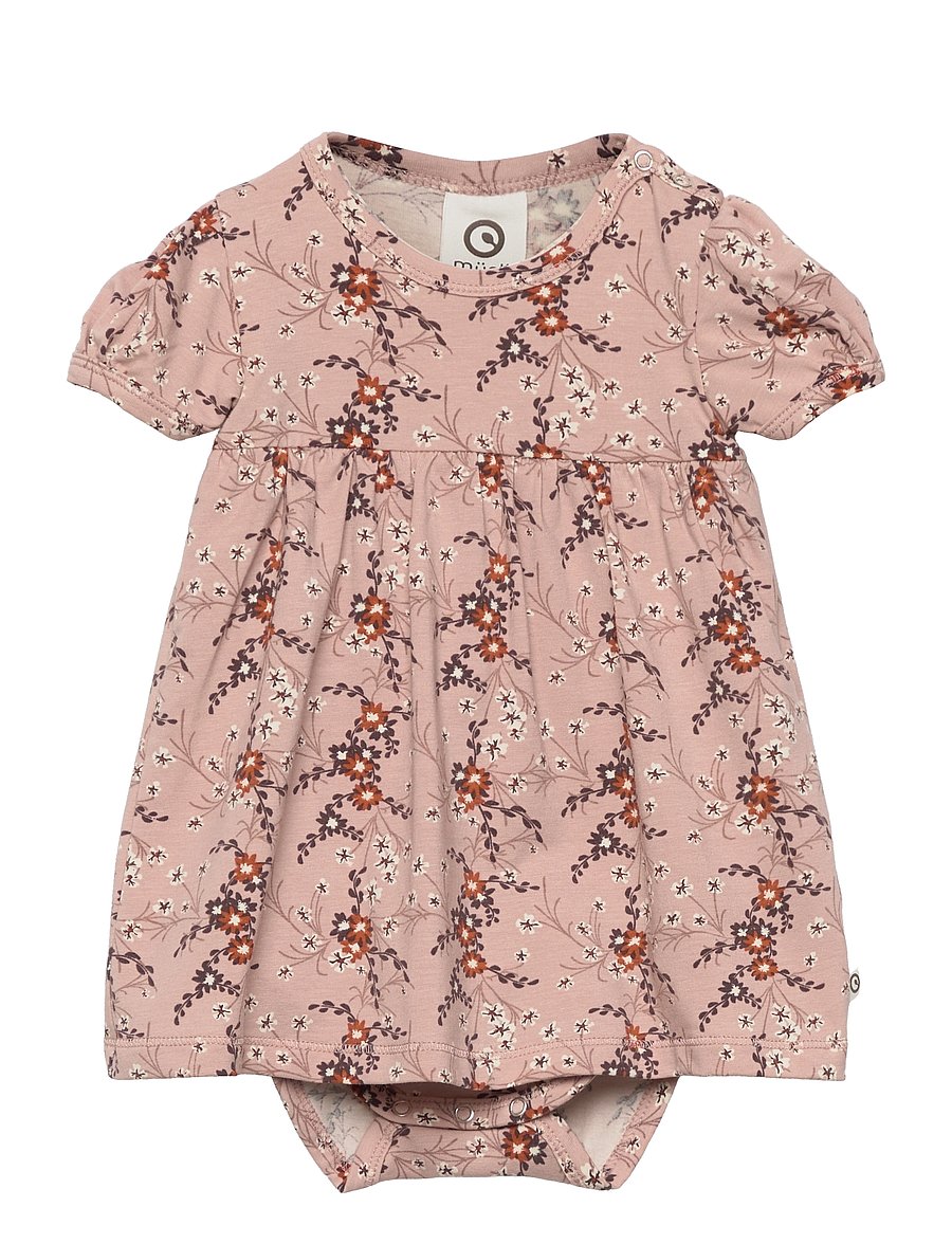 Müsli by Green Cotton - Geranium s/s dress body - rose sugar - 0
