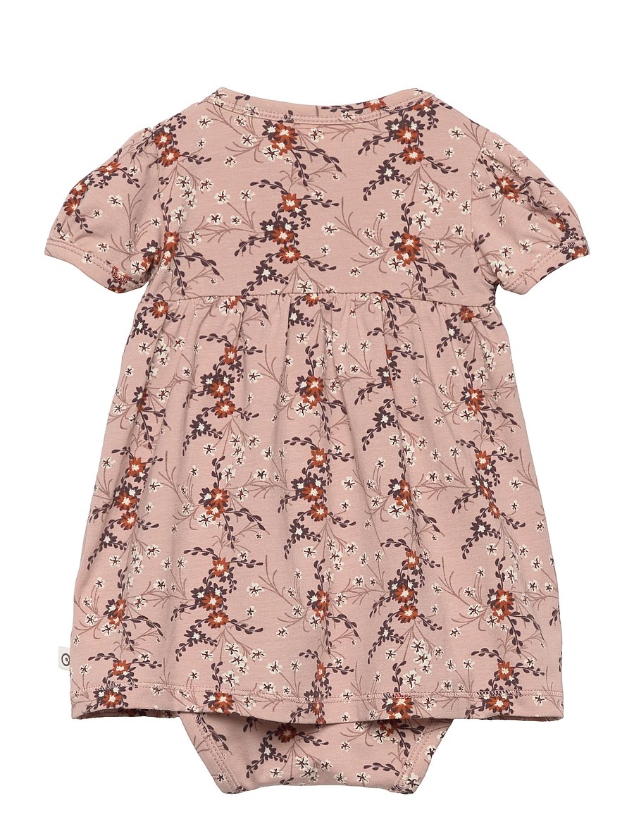Müsli by Green Cotton - Geranium s/s dress body - rose sugar - 1