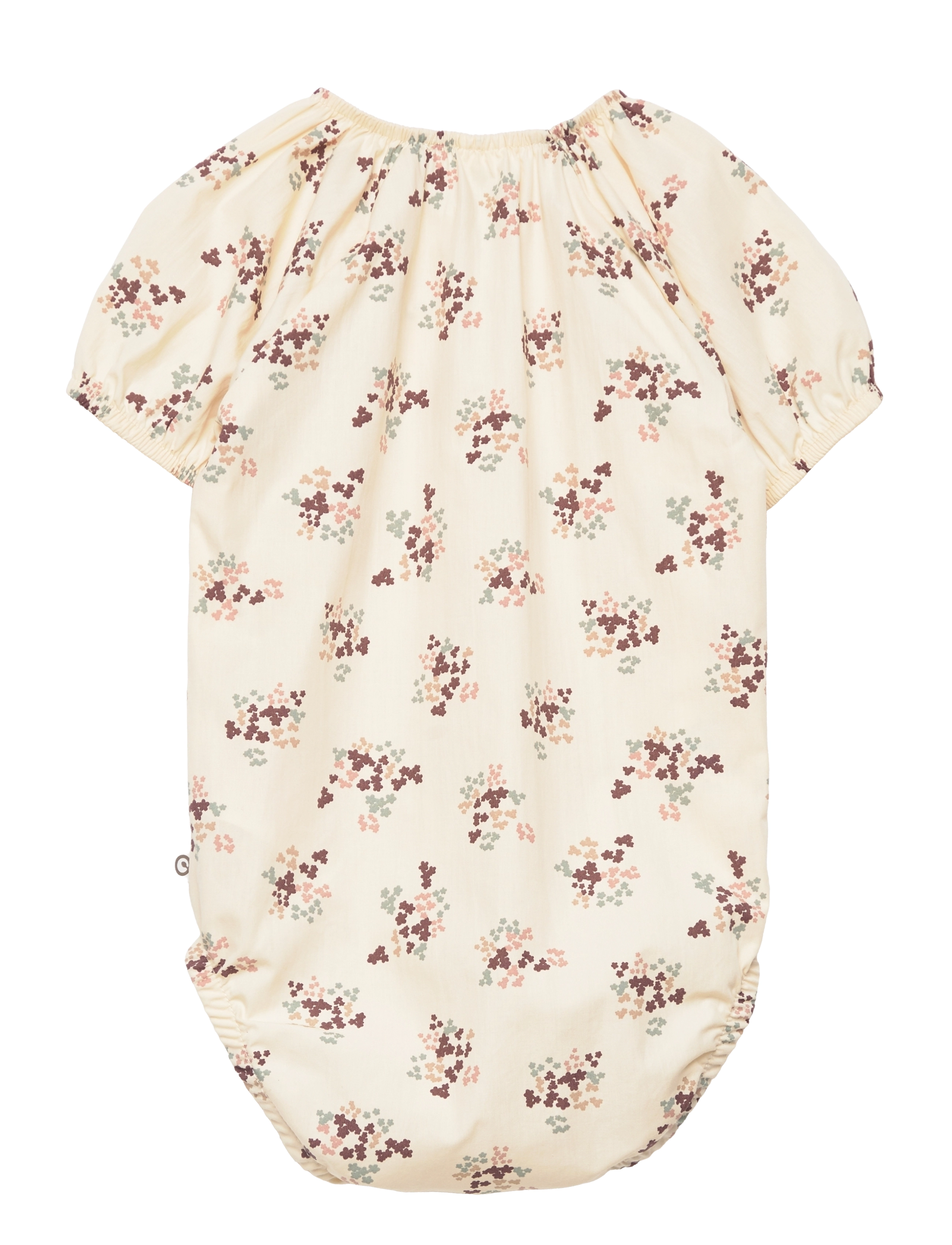 Müsli by Green Cotton - Flora poplin bell s/s body - buttercream - 1