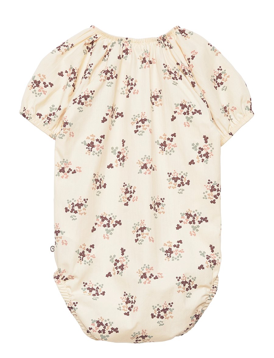 Müsli by Green Cotton - Flora poplin bell s/s body - buttercream - 1