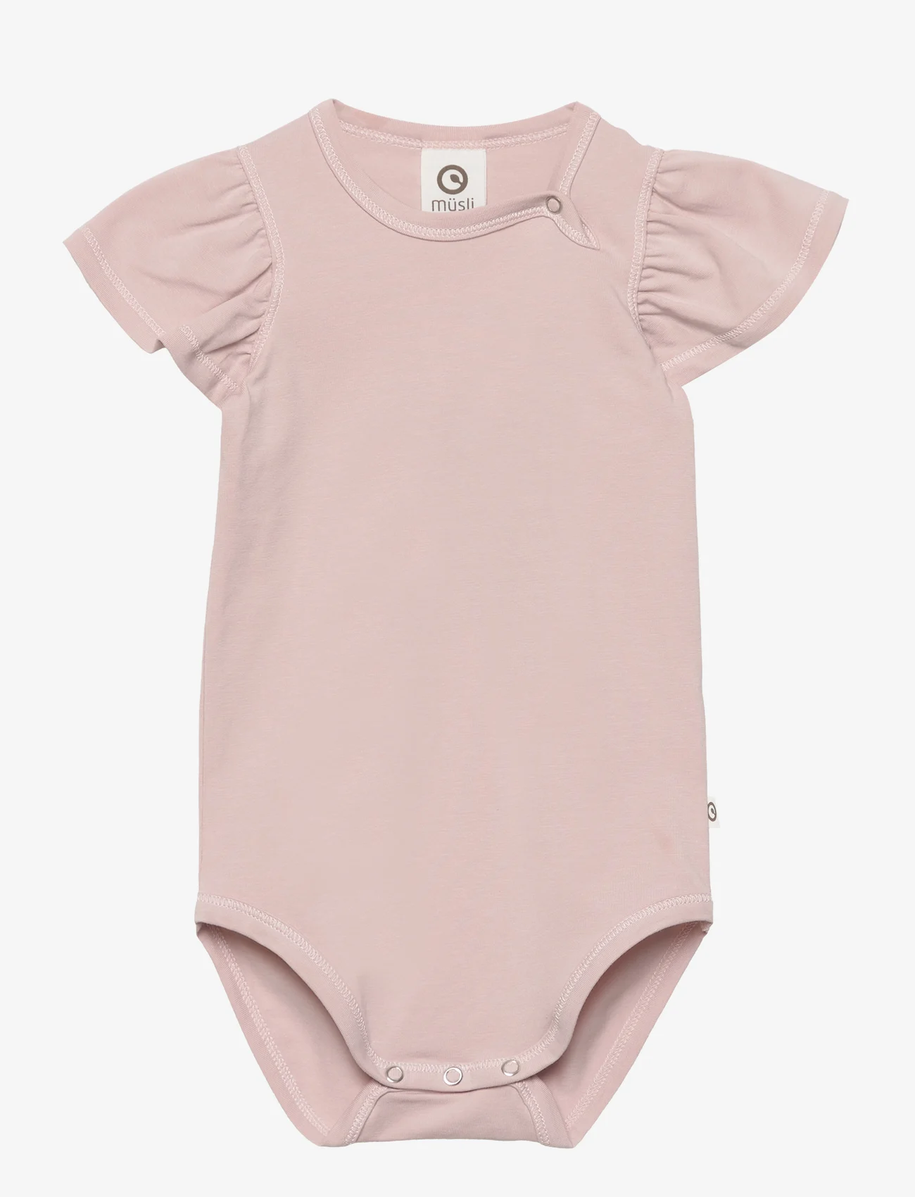 Müsli by Green Cotton - Cozy me frill s/s body - rose moon - 0