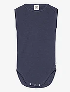 Woolly sleeveless body - NIGHT BLUE