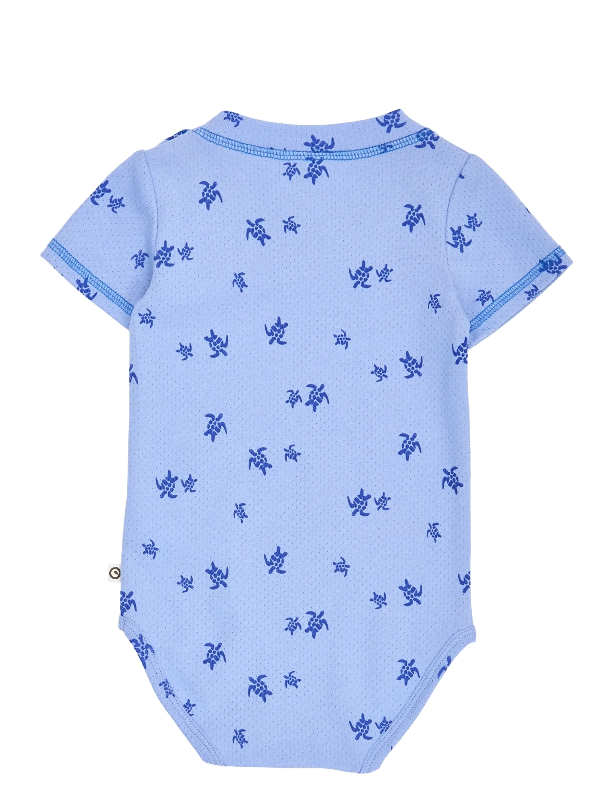 Müsli by Green Cotton - Turtle s/s body - kortærmede bodyer - azure blue/ shell blue - 1