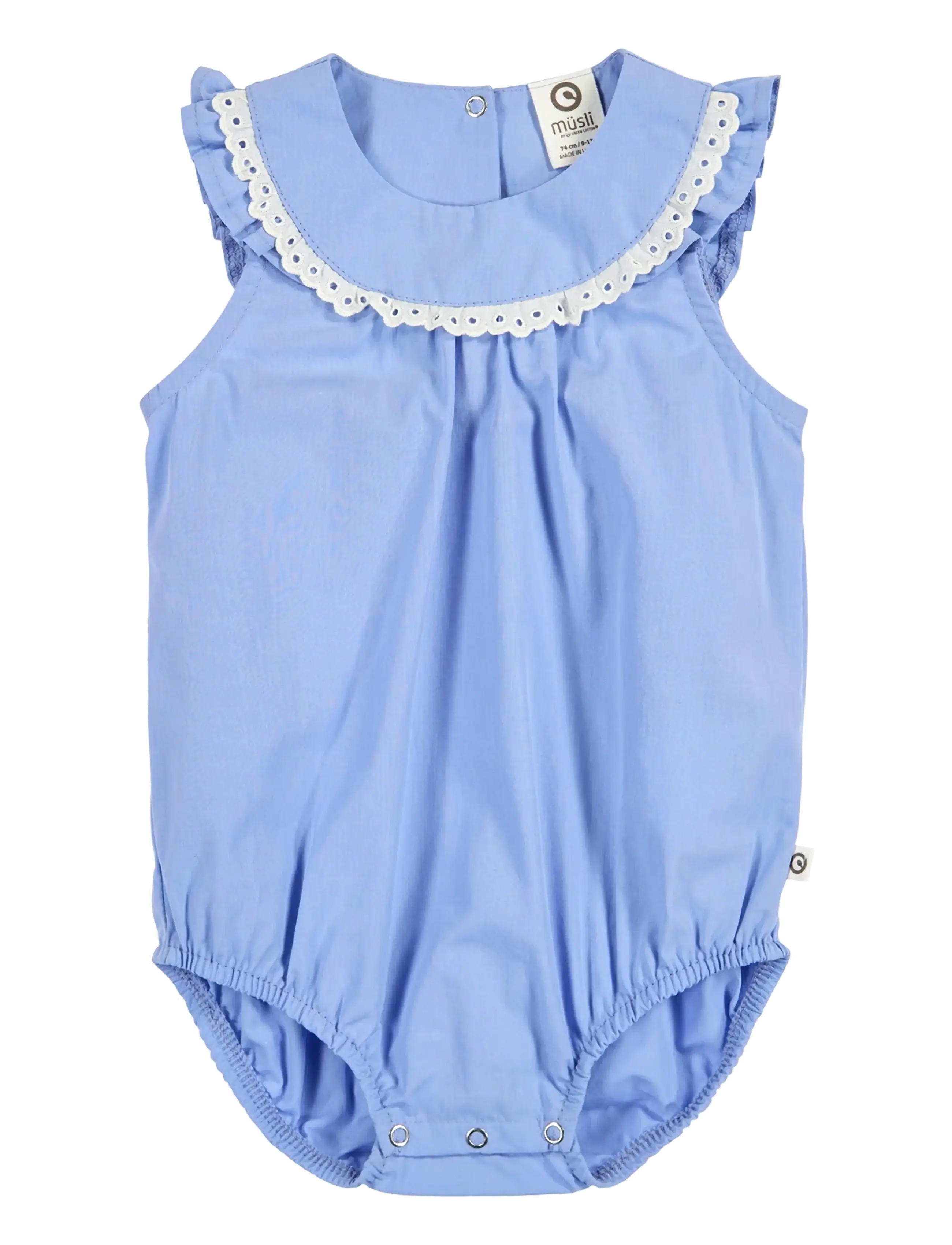 Müsli by Green Cotton Poplin wide fit s/s body - Kleidung - SHELL BLUE / blue