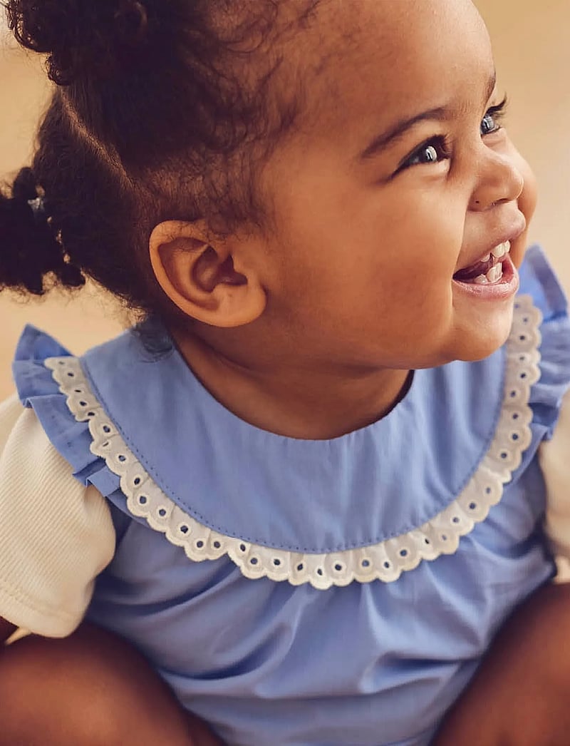 Müsli by Green Cotton - Poplin wide fit s/s body - bodyer uden ærmer - shell blue - 0