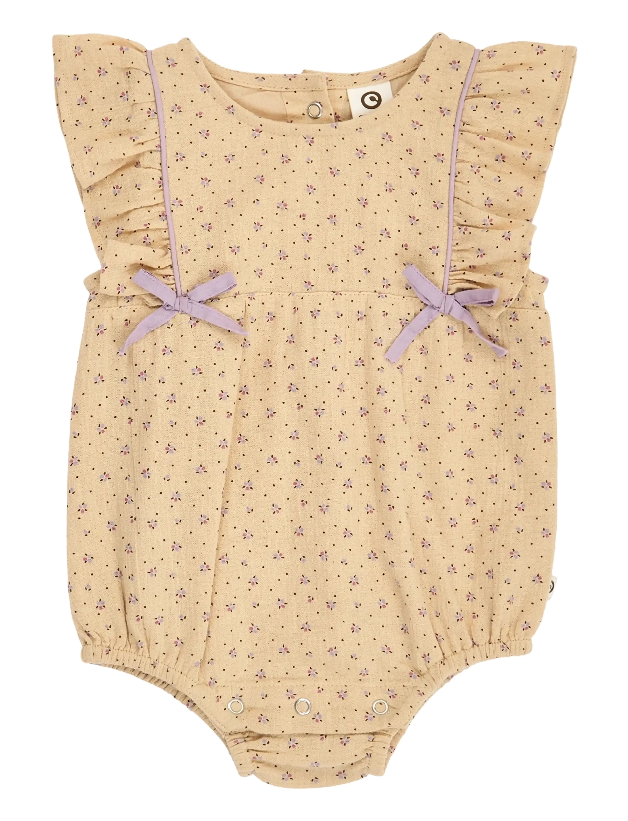 Müsli Tulip Frill S/S Body, 80, Beige, Bodysuits > Kortærmede, Børn