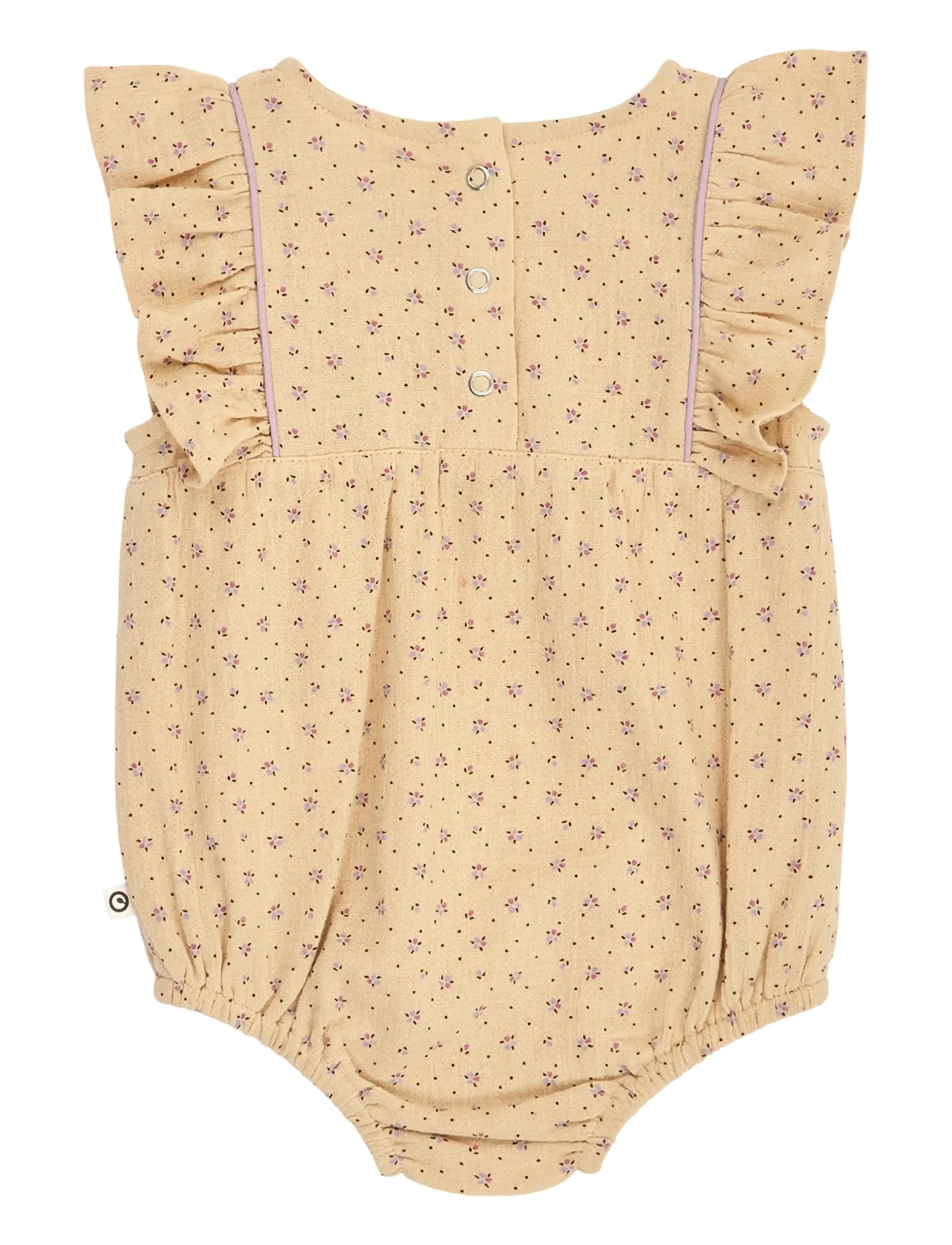 Müsli by Green Cotton - Tulip frill s/s body - kortärmade bodysuits - safari/ bloom/ dream - 1