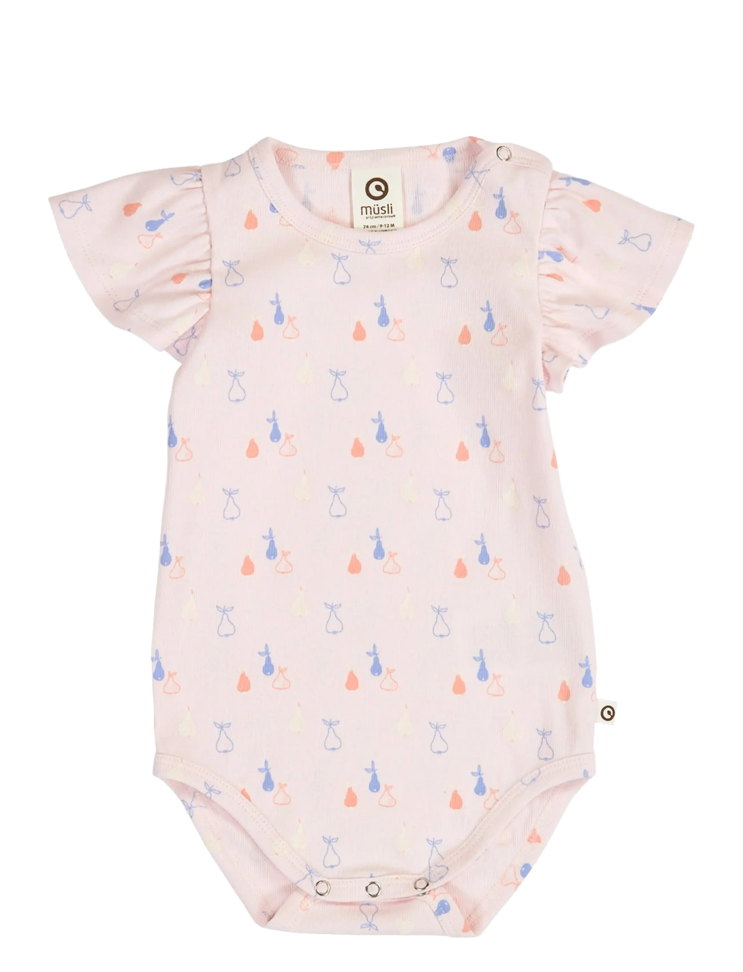Müsli by Green Cotton Picnic frill s/s body - Uus - PRIMROSE/ SHELL BLUE/ TOFU / pink/rose