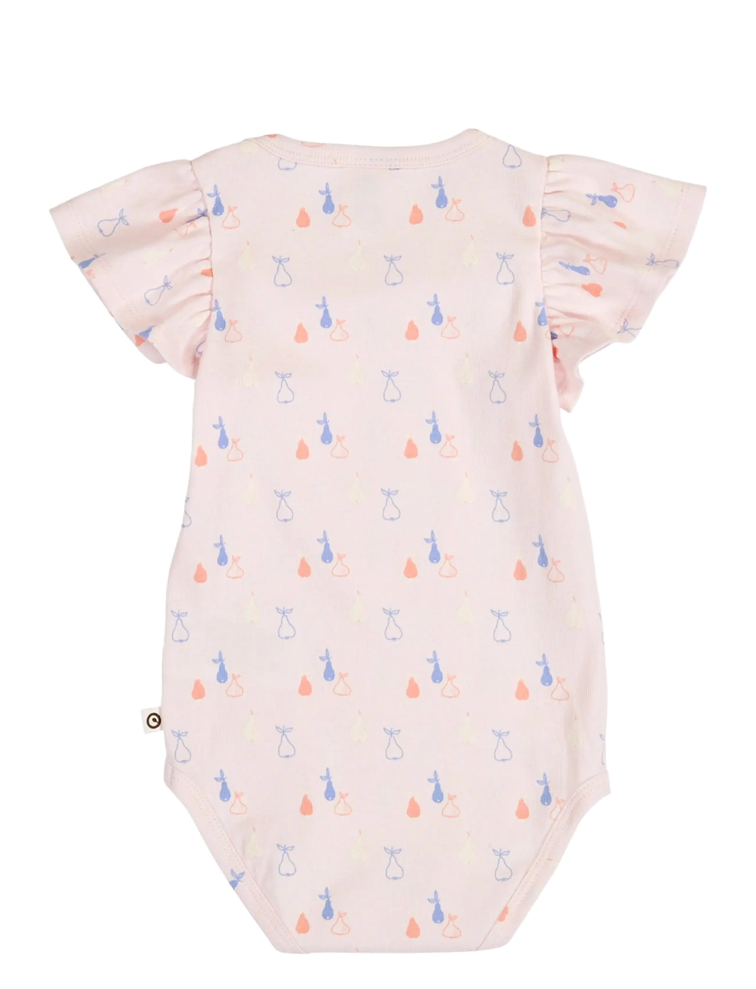 Müsli by Green Cotton - Picnic frill s/s body - kortærmede bodyer - primrose/ shell blue/ tofu - 2