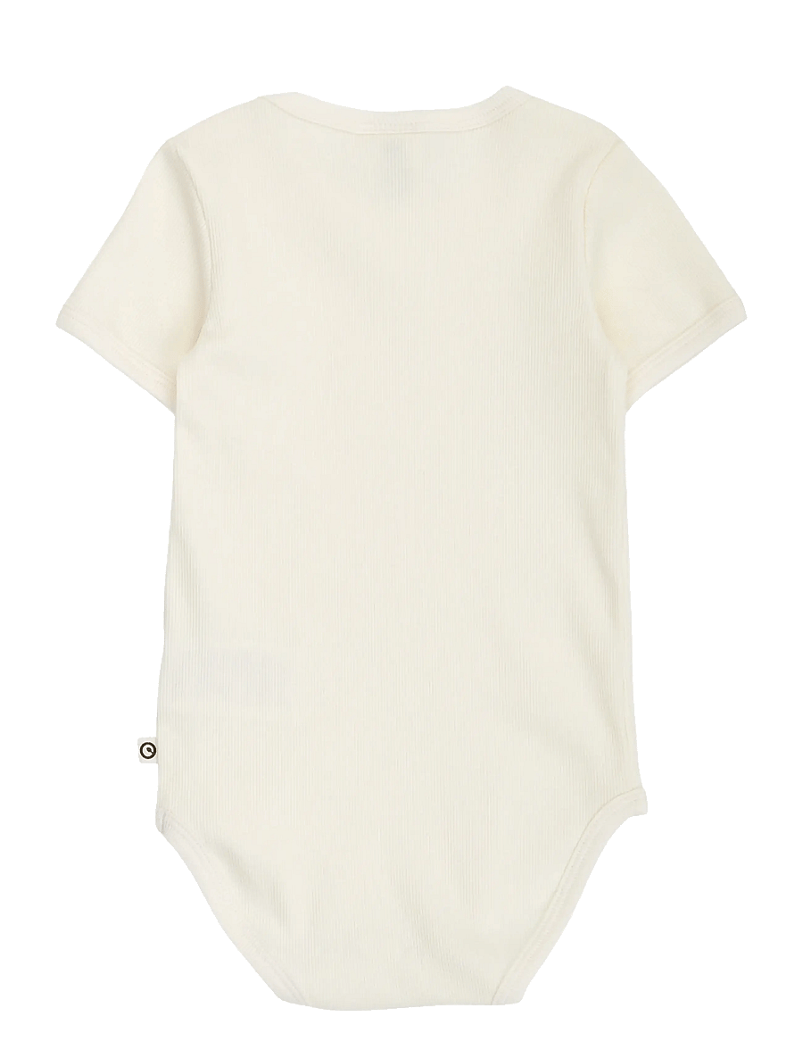 Müsli by Green Cotton - Cozy me rib s/s body - tofu - 1