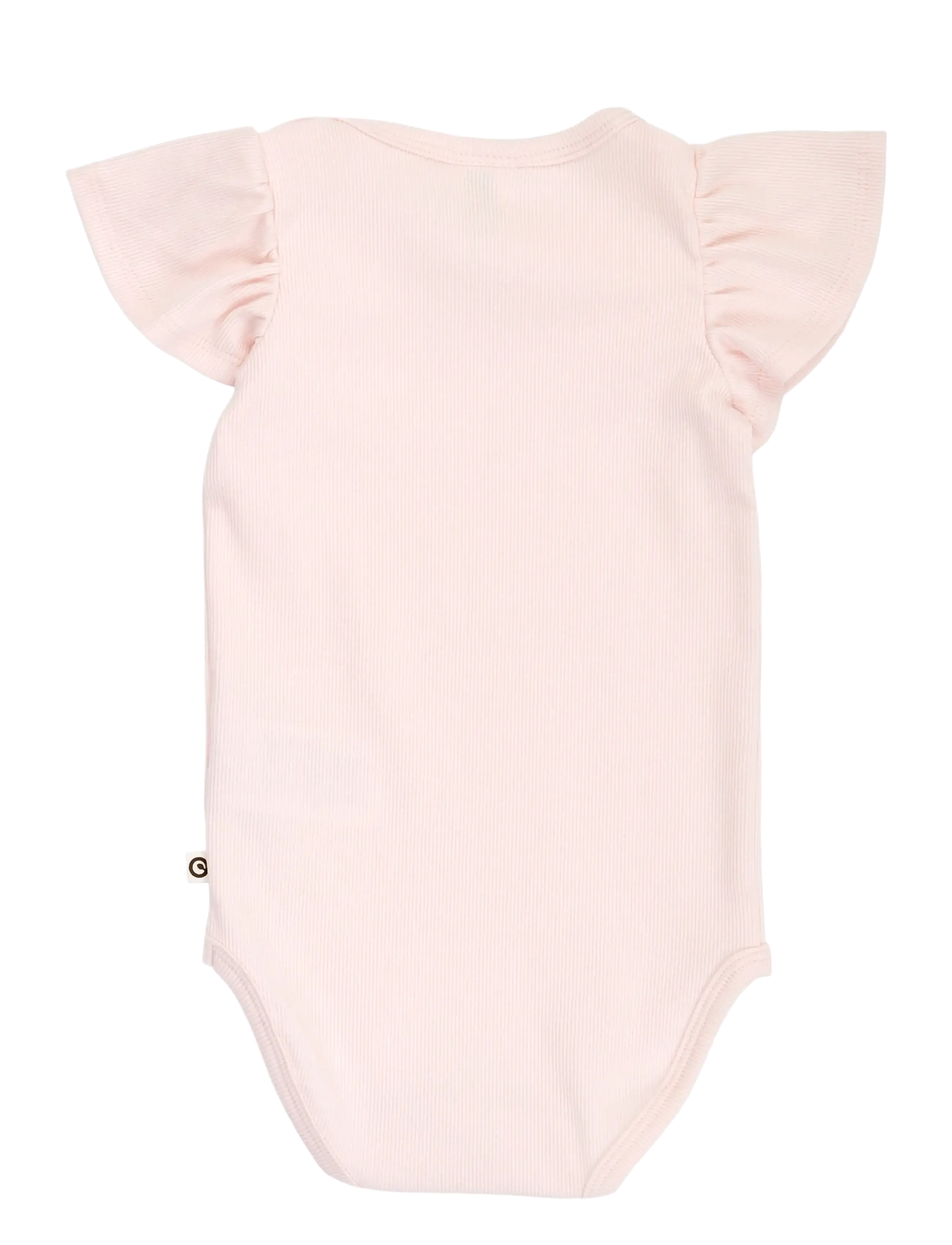 Müsli by Green Cotton - Cozy me rib frill s/s body - kortærmede bodyer - primrose - 1
