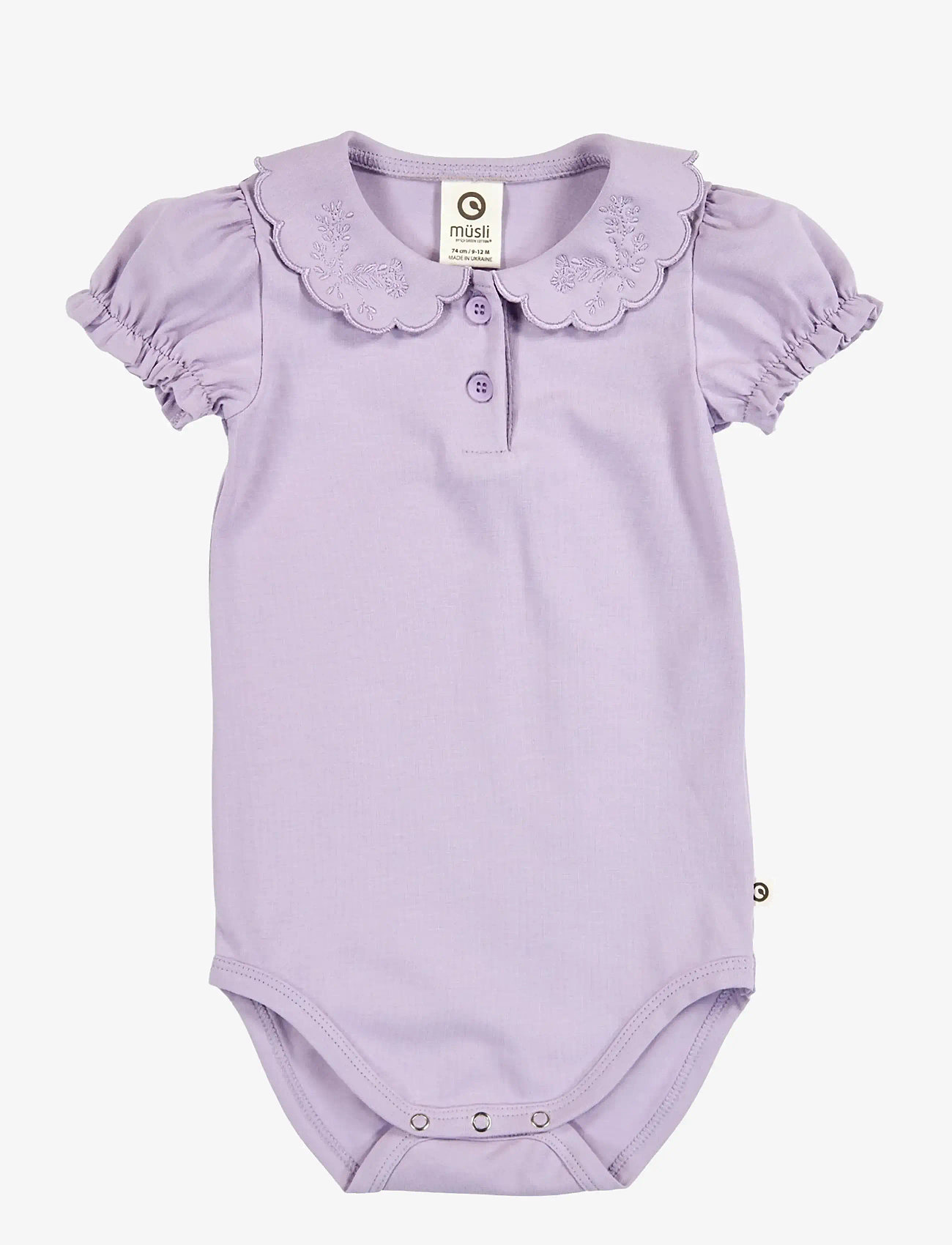 Müsli by Green Cotton - Cozy me collar puff s/s body - short-sleeved bodies - dream - 0