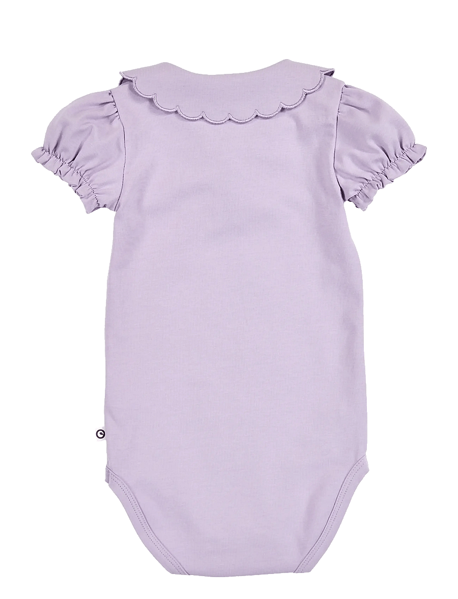 Müsli by Green Cotton - Cozy me collar puff s/s body - kortærmede bodyer - dream - 1