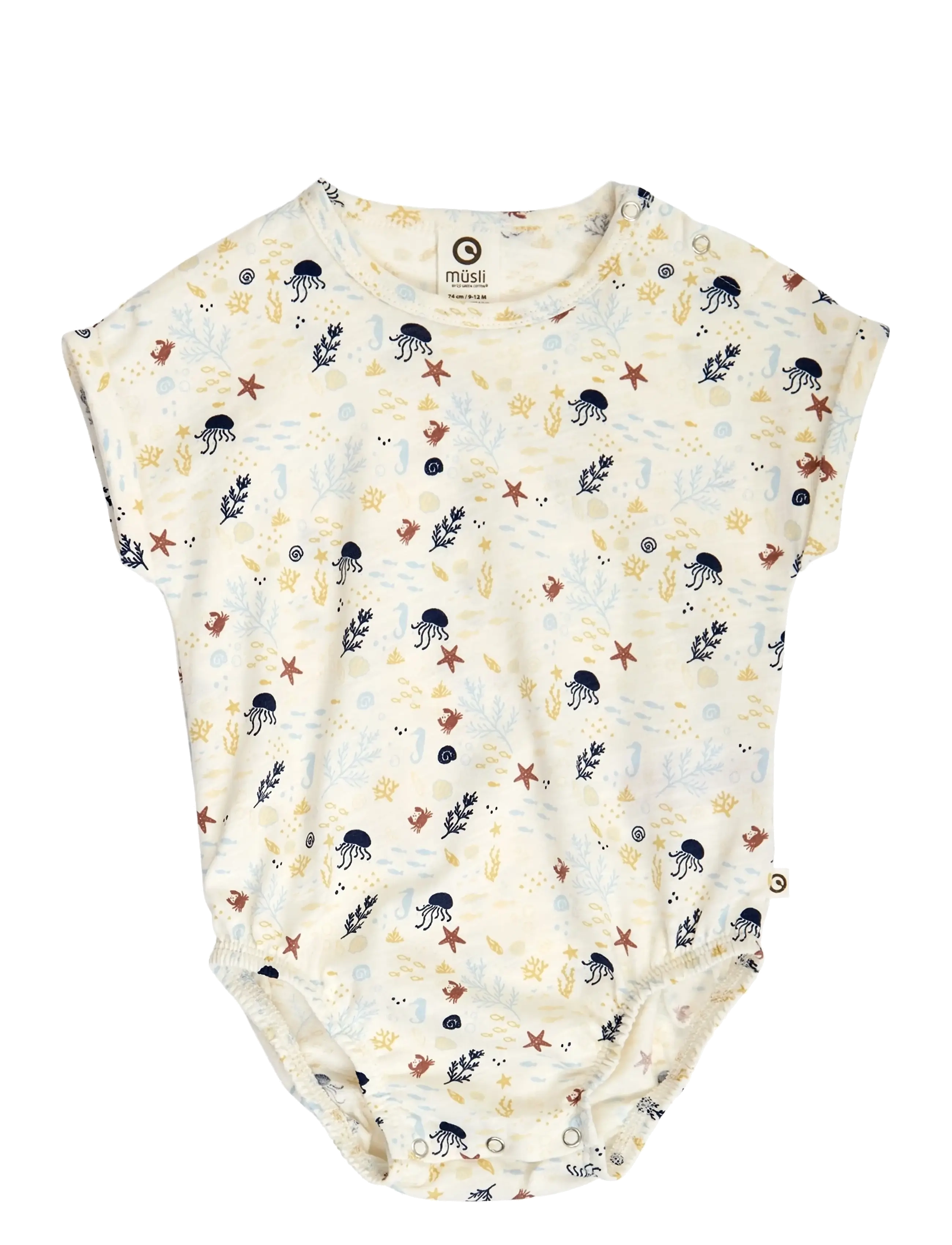 Müsli by Green Cotton Sea s/s body - Bodid - TOFU/ HEMP/ NAVY / cream