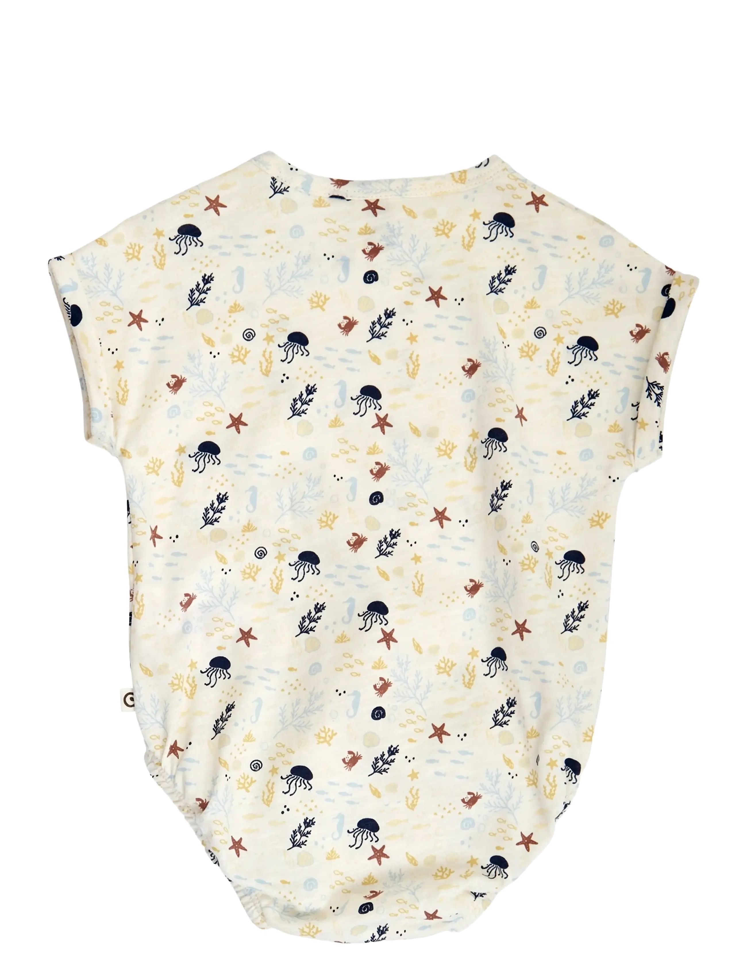 Müsli by Green Cotton - Sea s/s body - kortærmede bodyer - tofu/ hemp/ navy - 1