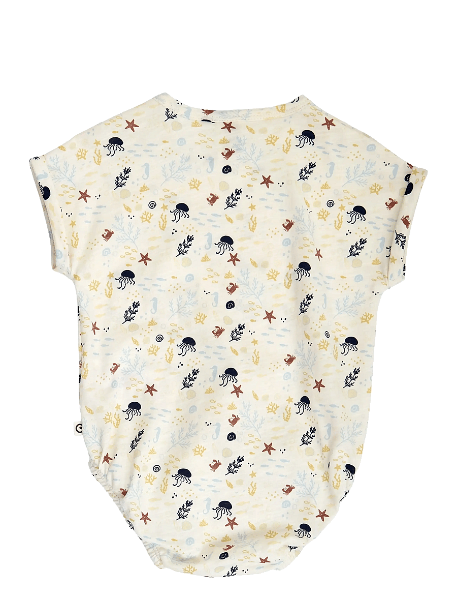 Müsli by Green Cotton - Sea s/s body - kortærmede bodyer - tofu/ hemp/ navy - 1