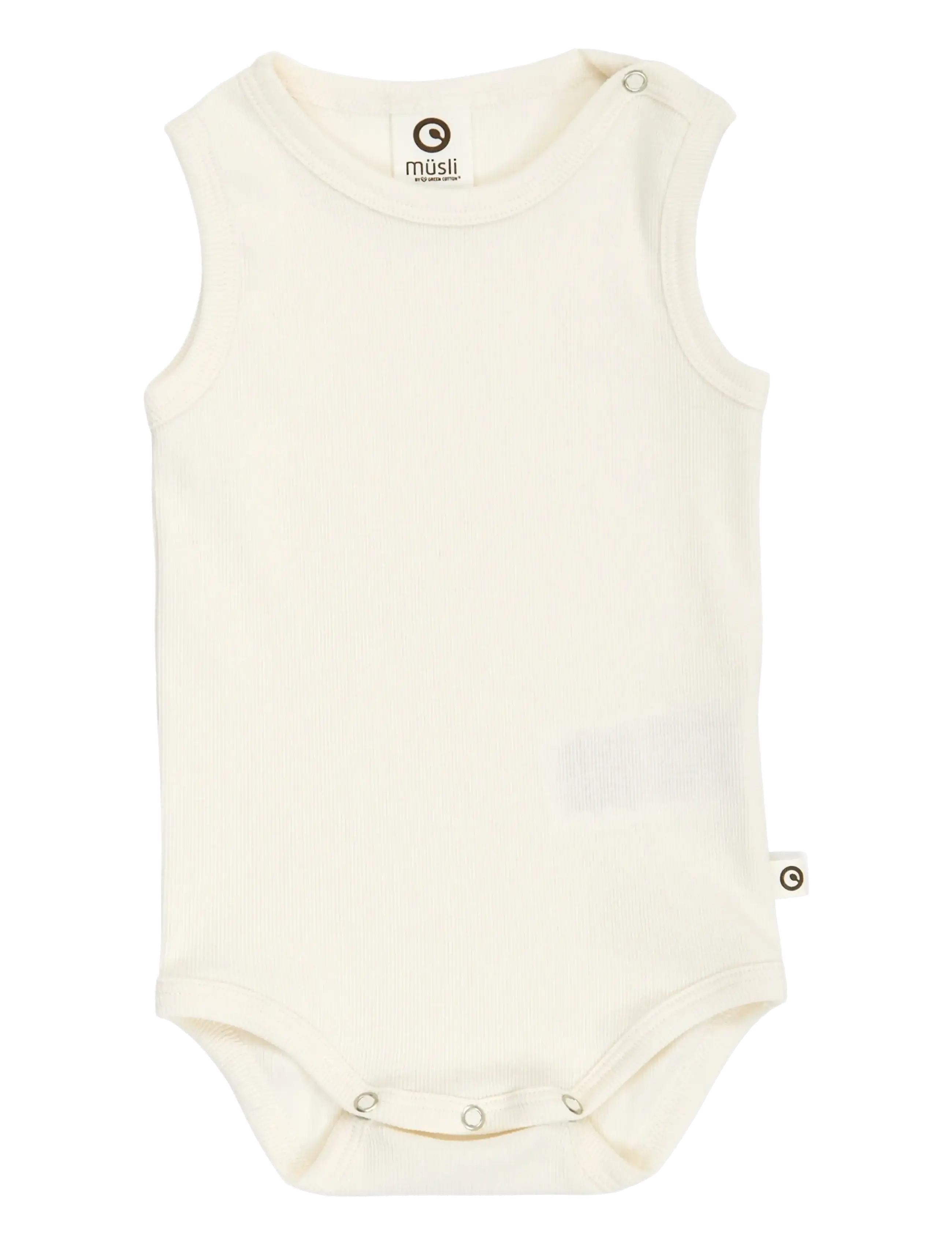 Müsli by Green Cotton Rib sleeveless body - Kleidung - BALSAM CREAM / cream