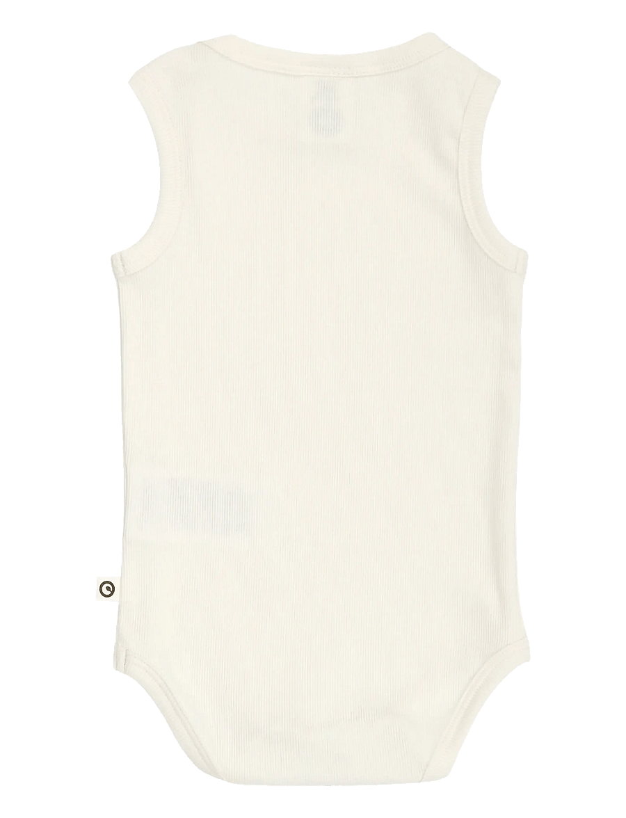 Müsli by Green Cotton - Rib sleeveless body - bodyer uden ærmer - balsam cream - 2
