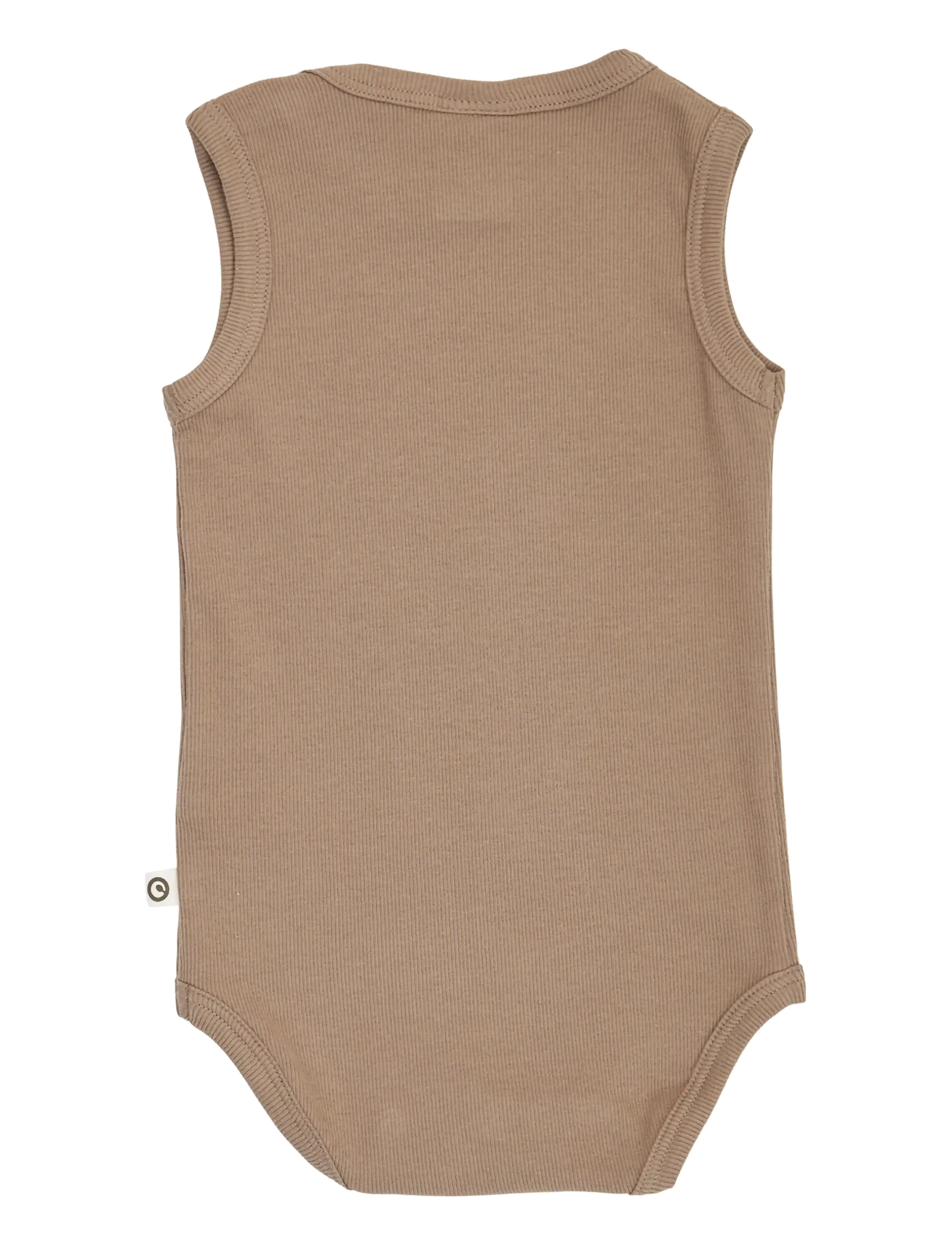 Müsli by Green Cotton - Rib sleeveless body - bodyer uden ærmer - walnut - 2