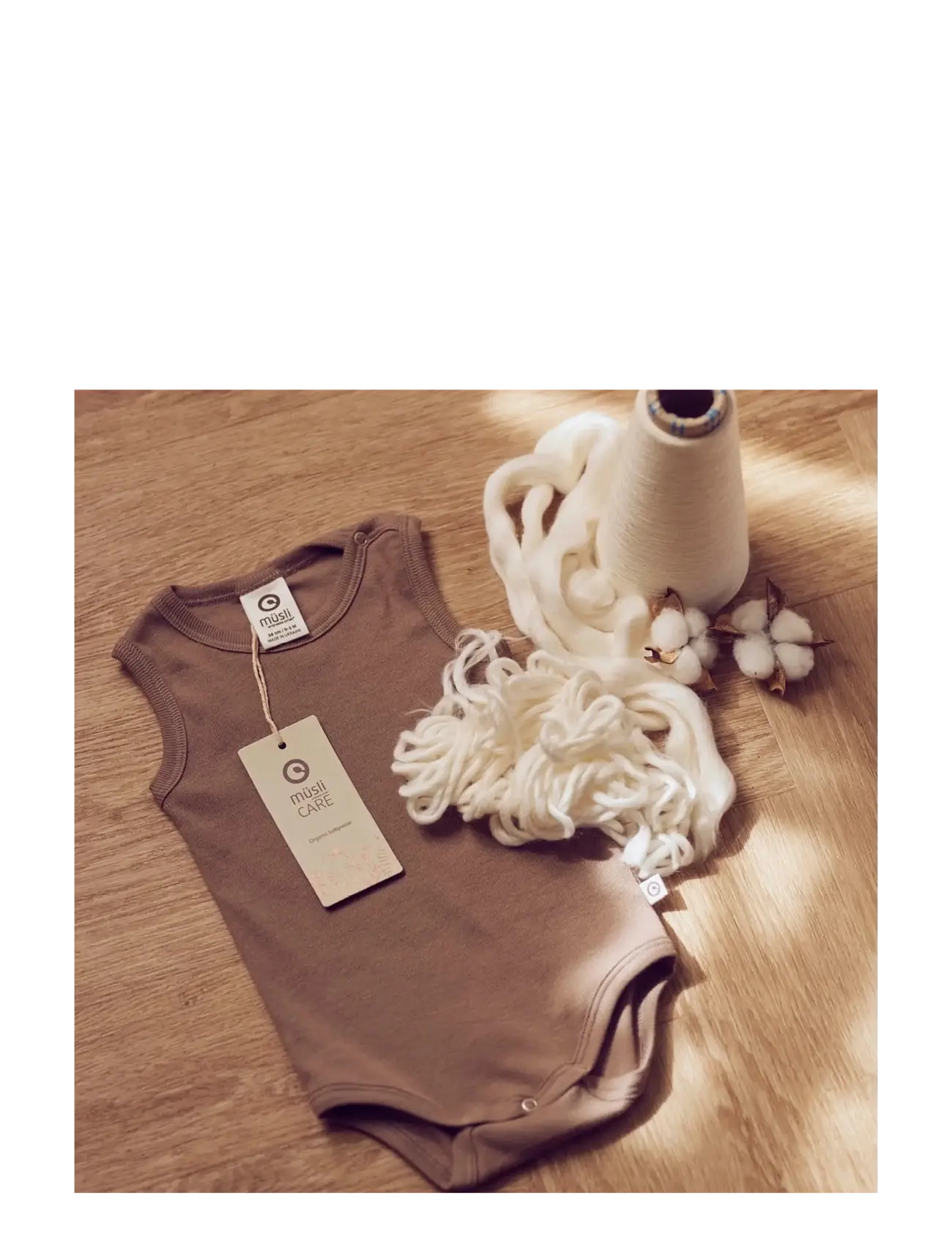 Müsli by Green Cotton - Rib sleeveless body - bodyer uden ærmer - walnut - 3