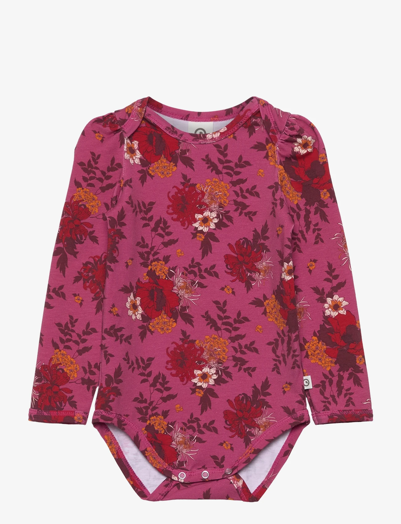 Müsli by Green Cotton - Bloomy l/s body - laveste priser - boysenberry/fig/berry red - 0