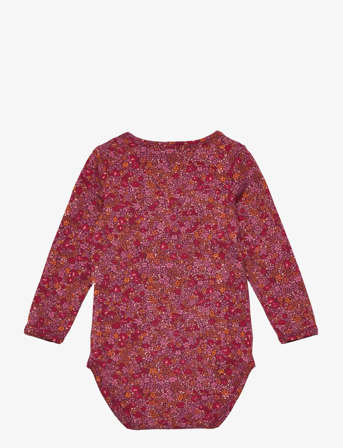 Müsli by Green Cotton - Petit blossom l/s body - madalaimad hinnad - fig/boysenberry/berry red - 1