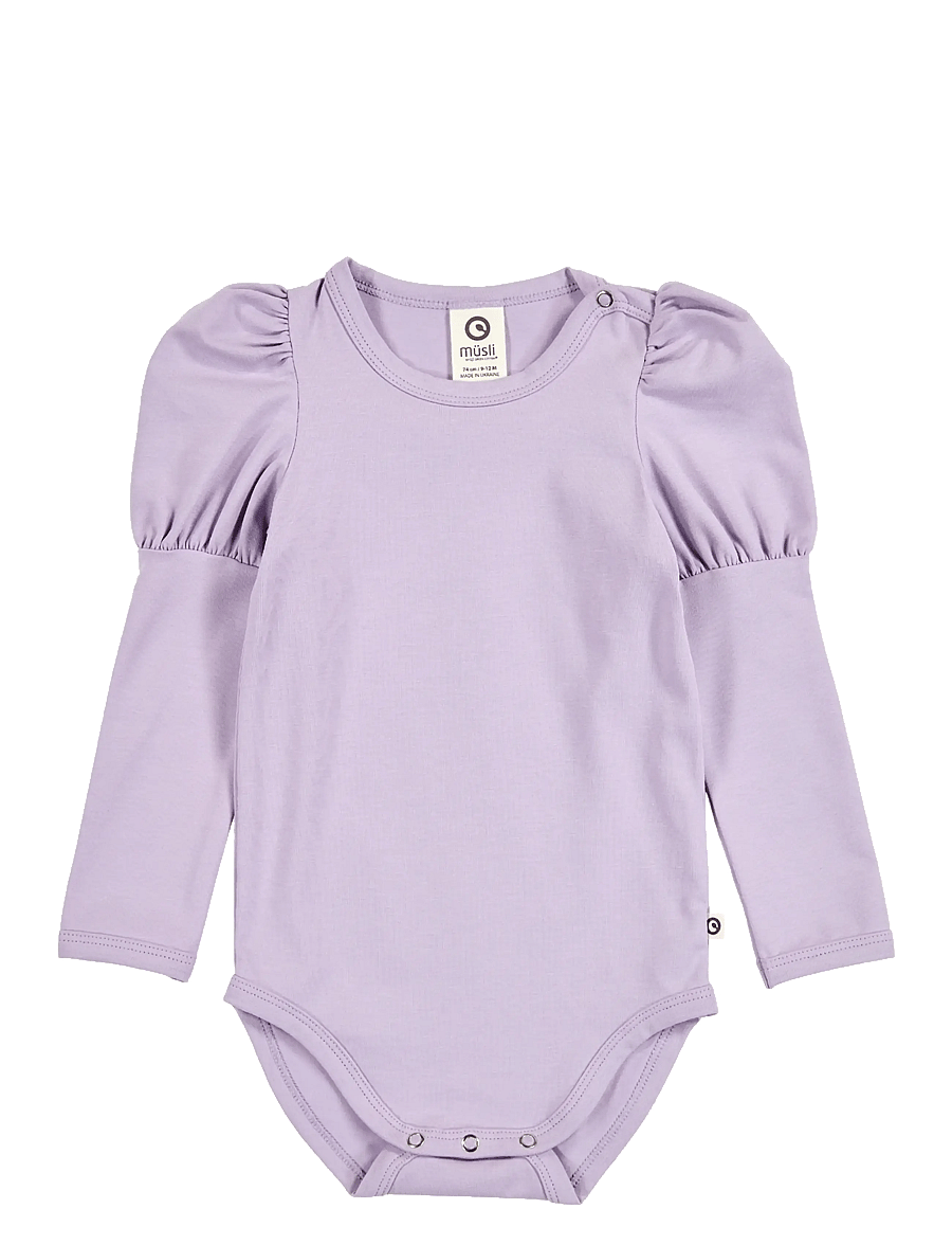 Müsli by Green Cotton - Cozy me puff l/s body - langærmede bodyer - dream - 0