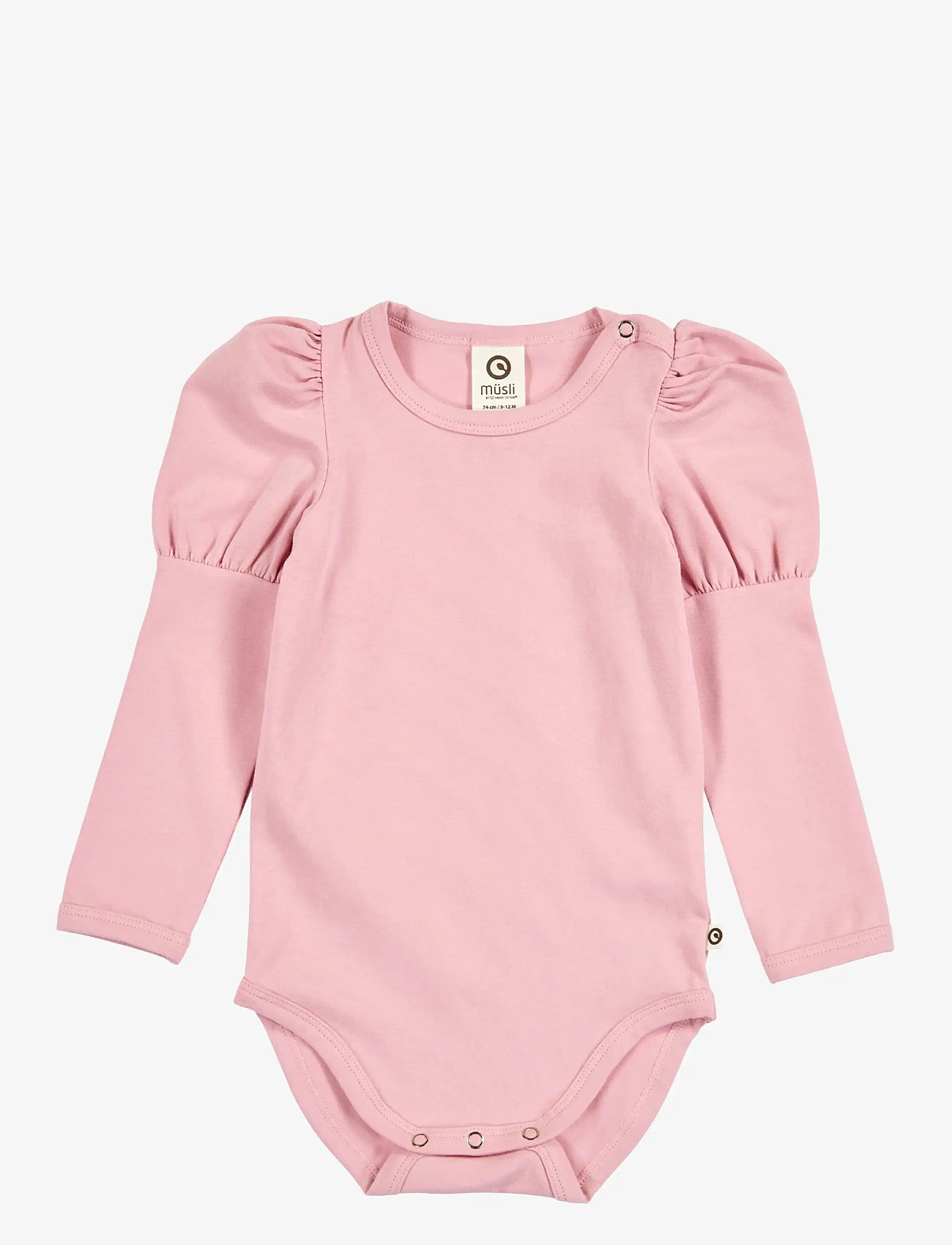 Müsli by Green Cotton - Cozy me puff l/s body - langærmede bodyer - nectar - 0