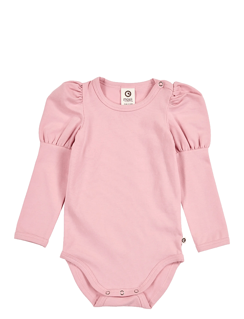 Müsli by Green Cotton - Cozy me puff l/s body - langærmede bodyer - nectar - 0