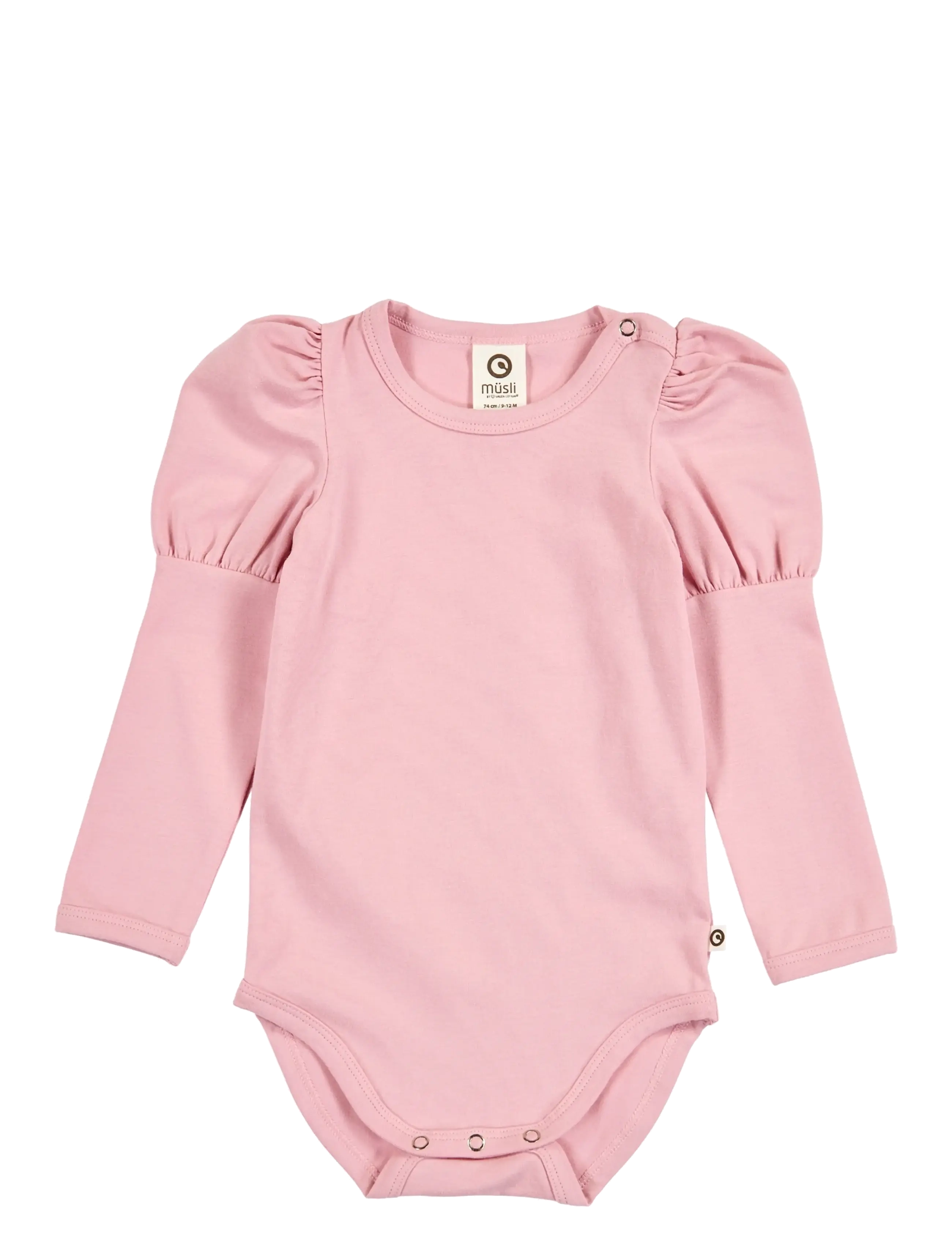 Müsli by Green Cotton Cozy me puff l/s body - 4 for 3 - NECTAR / pink/rose