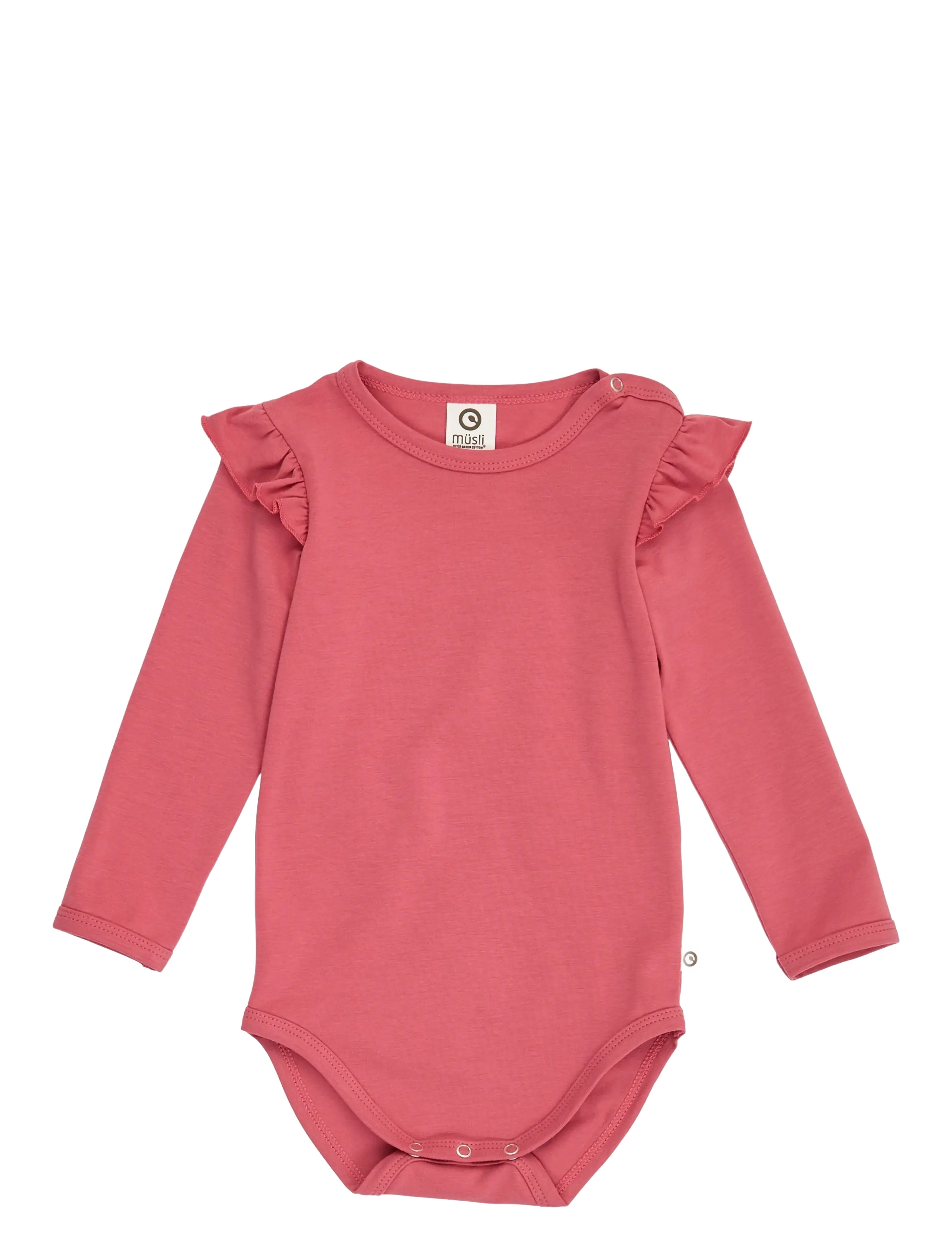 Müsli Cozy me frill l/s body - Kleidung - BAROQUE ROSE / pink/rose