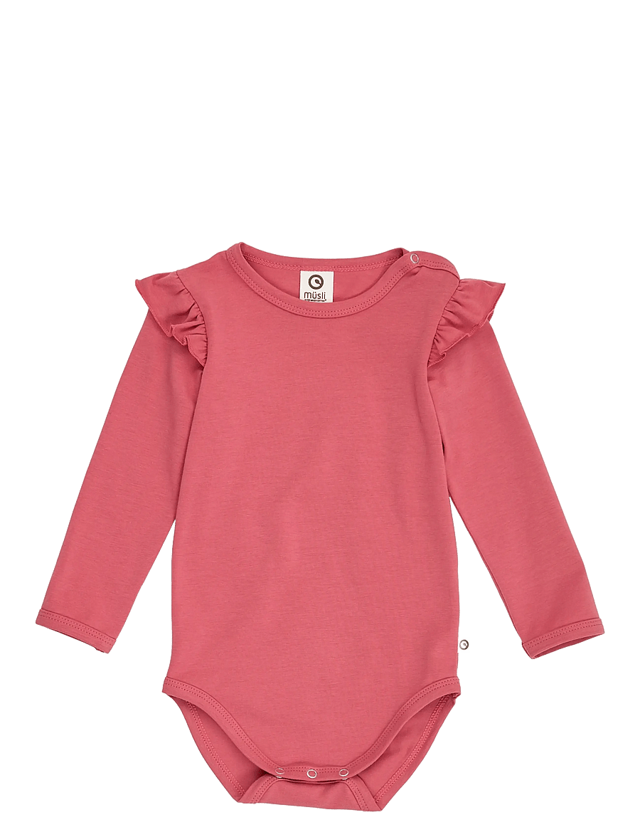 Müsli - Cozy me frill l/s body - langärmelige bodys - baroque rose - 0