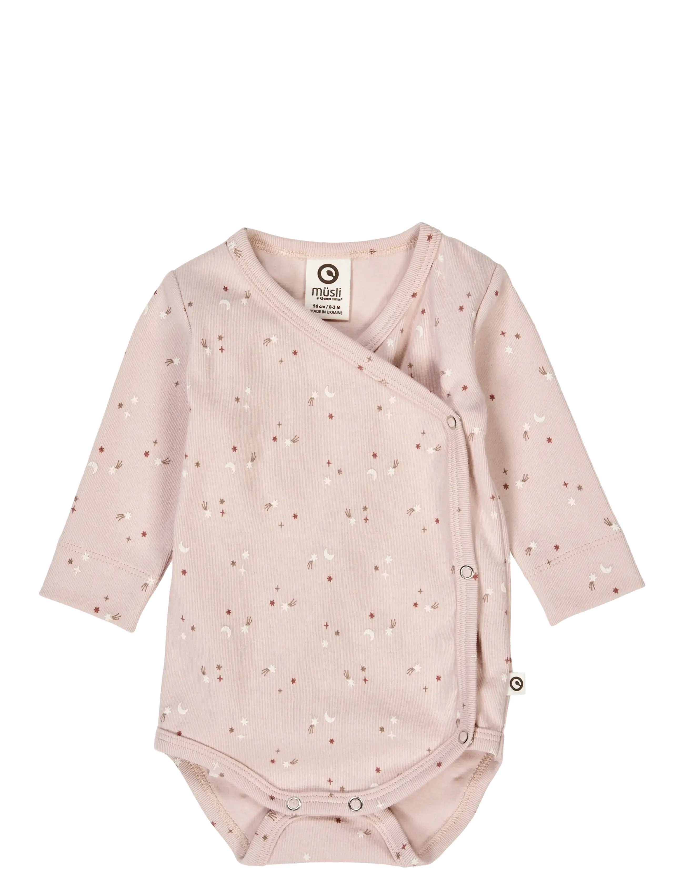 Müsli by Green Cotton Stars l/s body - Kläder - NIGHTINGALE/ WALNUT/ DAYDREAM / pink/rose