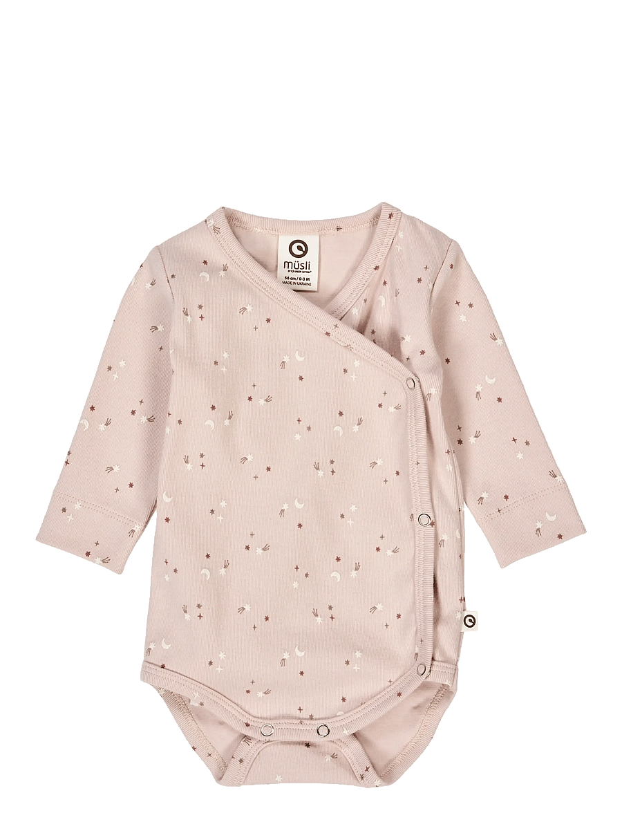 Müsli by Green Cotton - Stars l/s body - shop efter alder - nightingale/ walnut/ daydream - 1