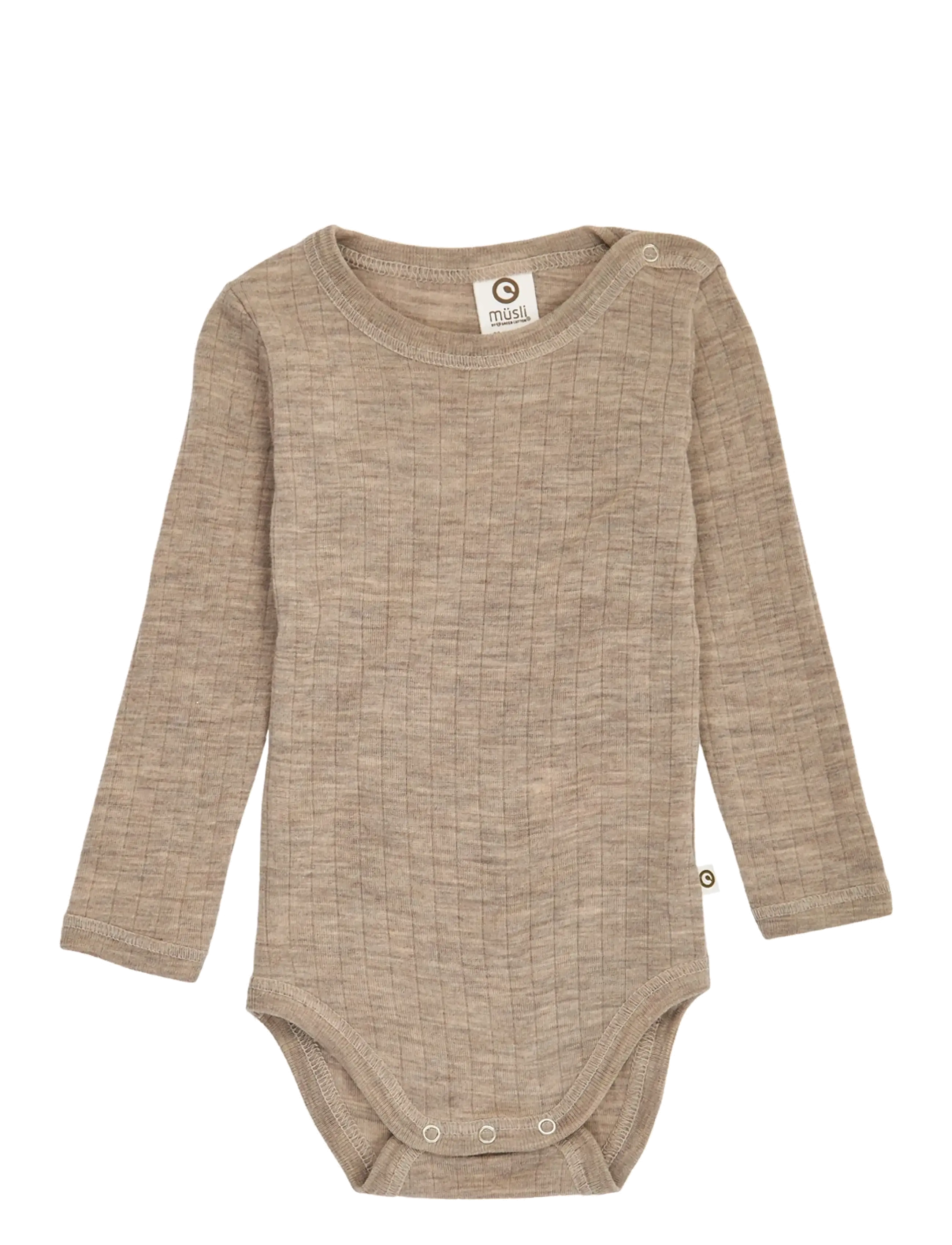 Müsli by Green Cotton Woolly rib l/s body - Müsli by Green Cotton - BALSAM MELANGE / beige