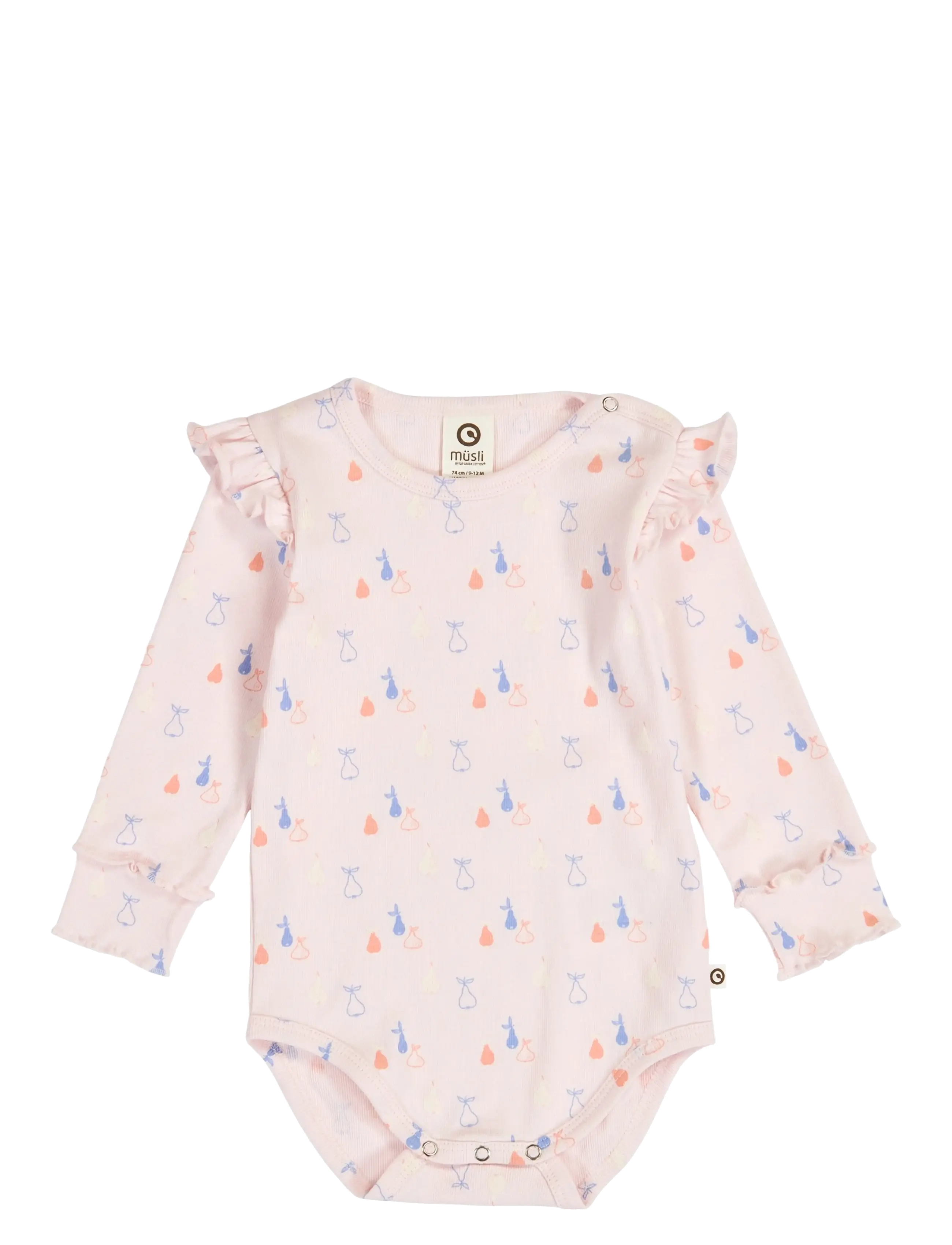 Müsli by Green Cotton Picnic frill l/s body - Kleidung - PRIMROSE/ SHELL BLUE/ TOFU / pink/rose