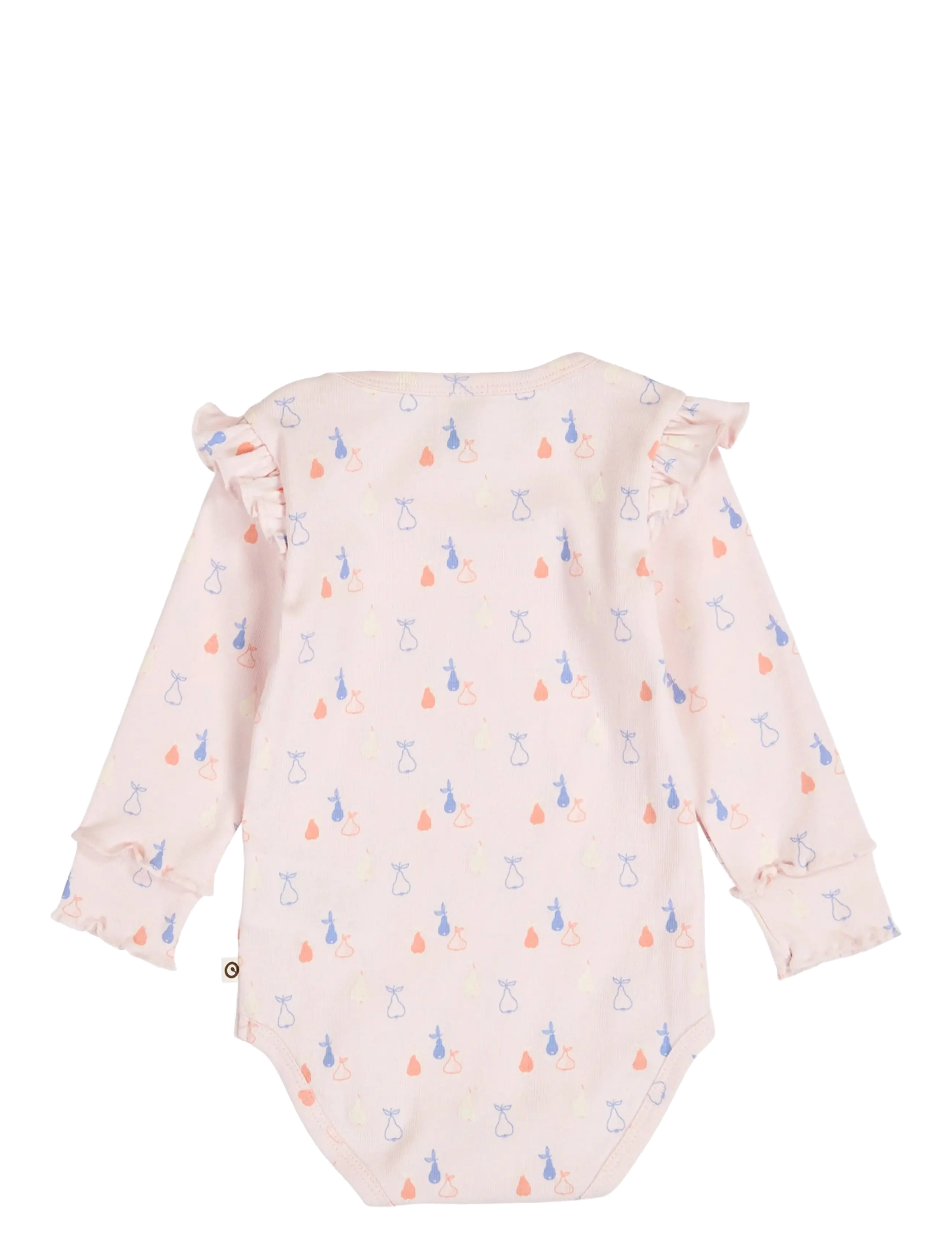 Müsli by Green Cotton - Picnic frill l/s body - langærmede bodyer - primrose/ shell blue/ tofu - 1