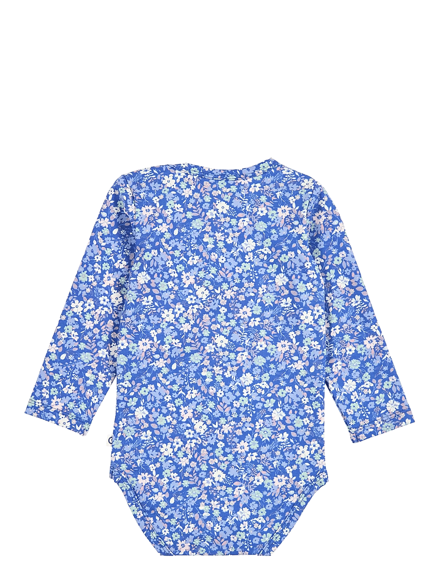 Müsli by Green Cotton - Primrose l/s body - bodies à manches longues - azure blue/ nectar/ tofu - 1