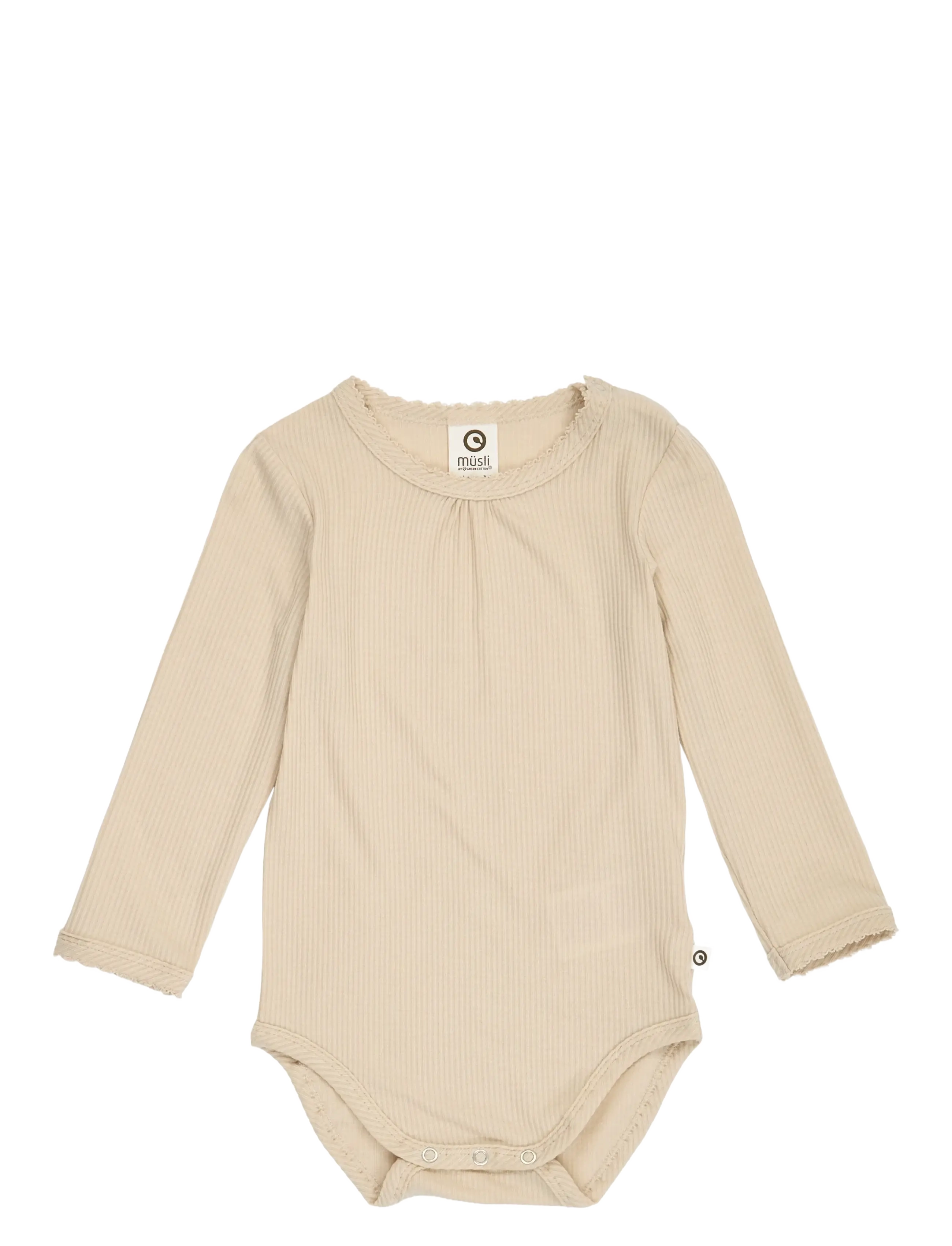 Müsli Mellow picot l/s body - Kleidung - OAK / beige