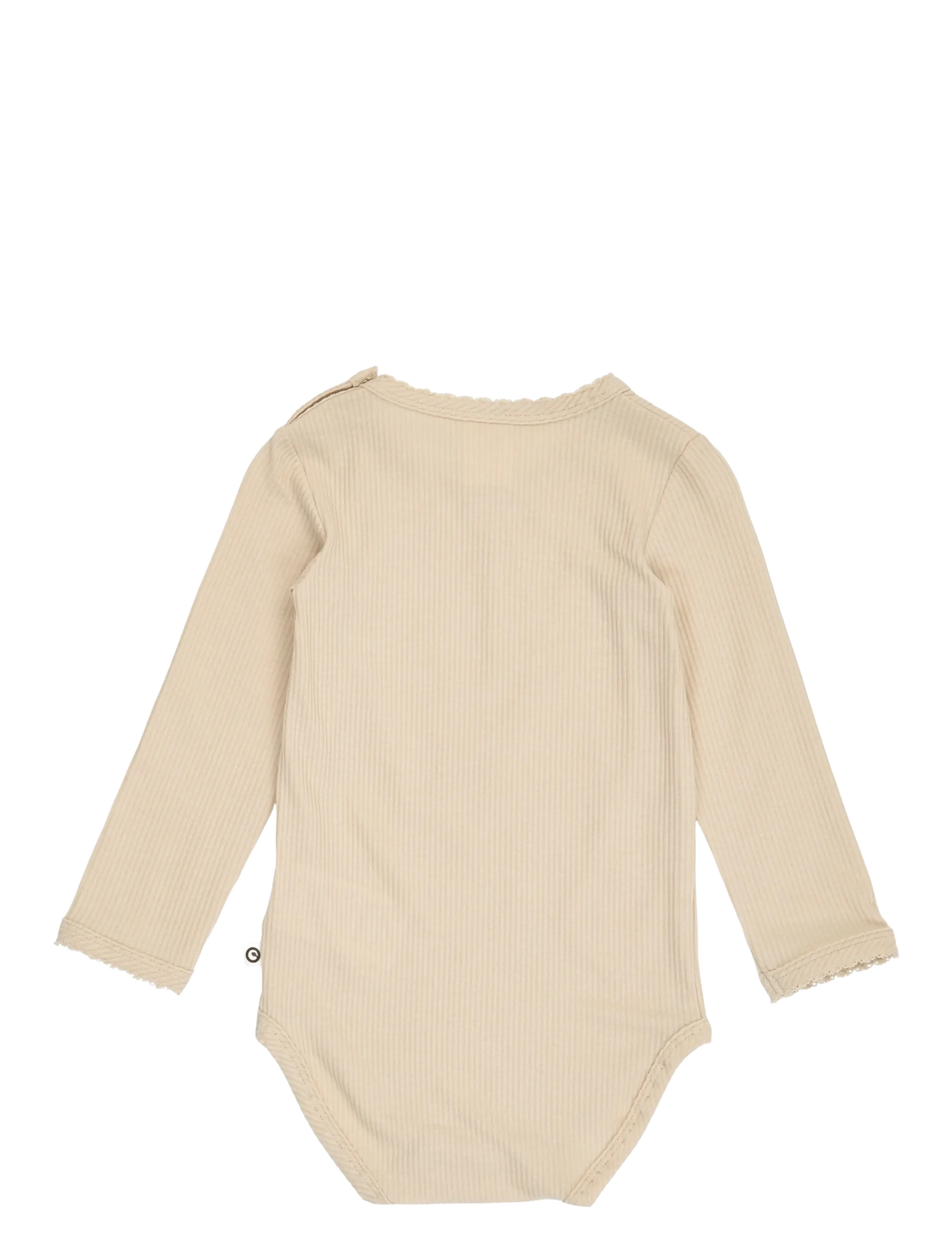 Müsli - Mellow picot l/s body - pikkade varrukatega bodid - oak - 2