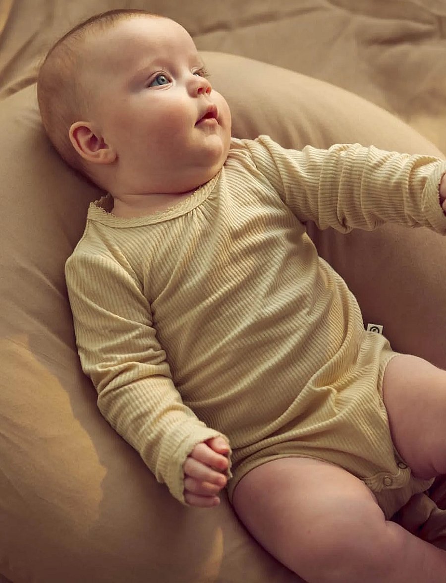 Müsli - Mellow picot l/s body - langärmelige bodys - oak - 0