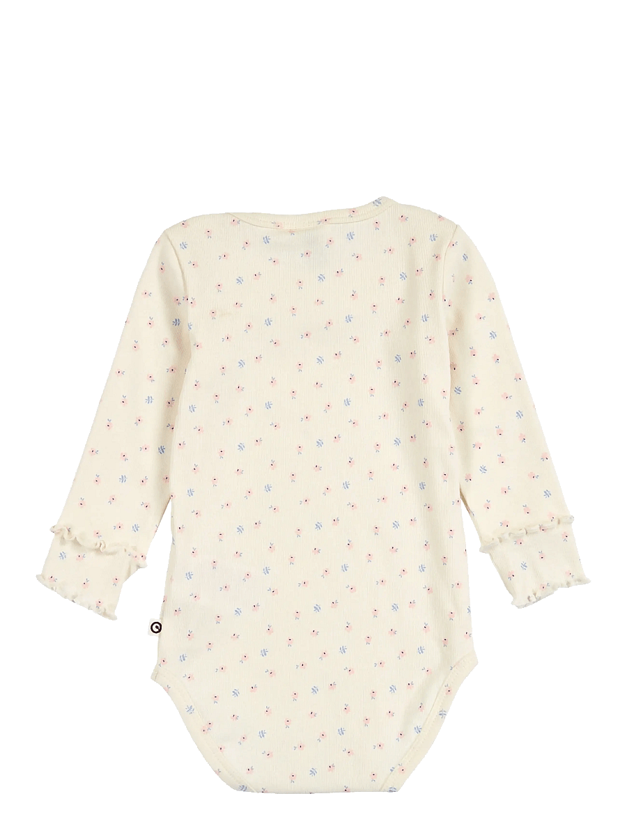 Müsli by Green Cotton - Spring frill collar l/s body - langærmede bodyer - tofu/ nectar/ shell blue - 2