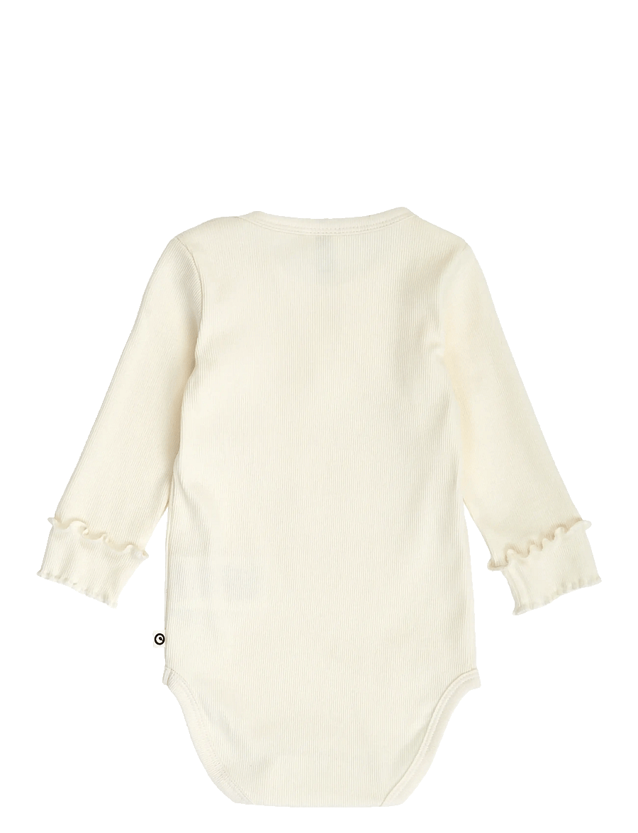 Müsli by Green Cotton - Cozy me rib deco l/s body - bodies à manches longues - tofu - 1