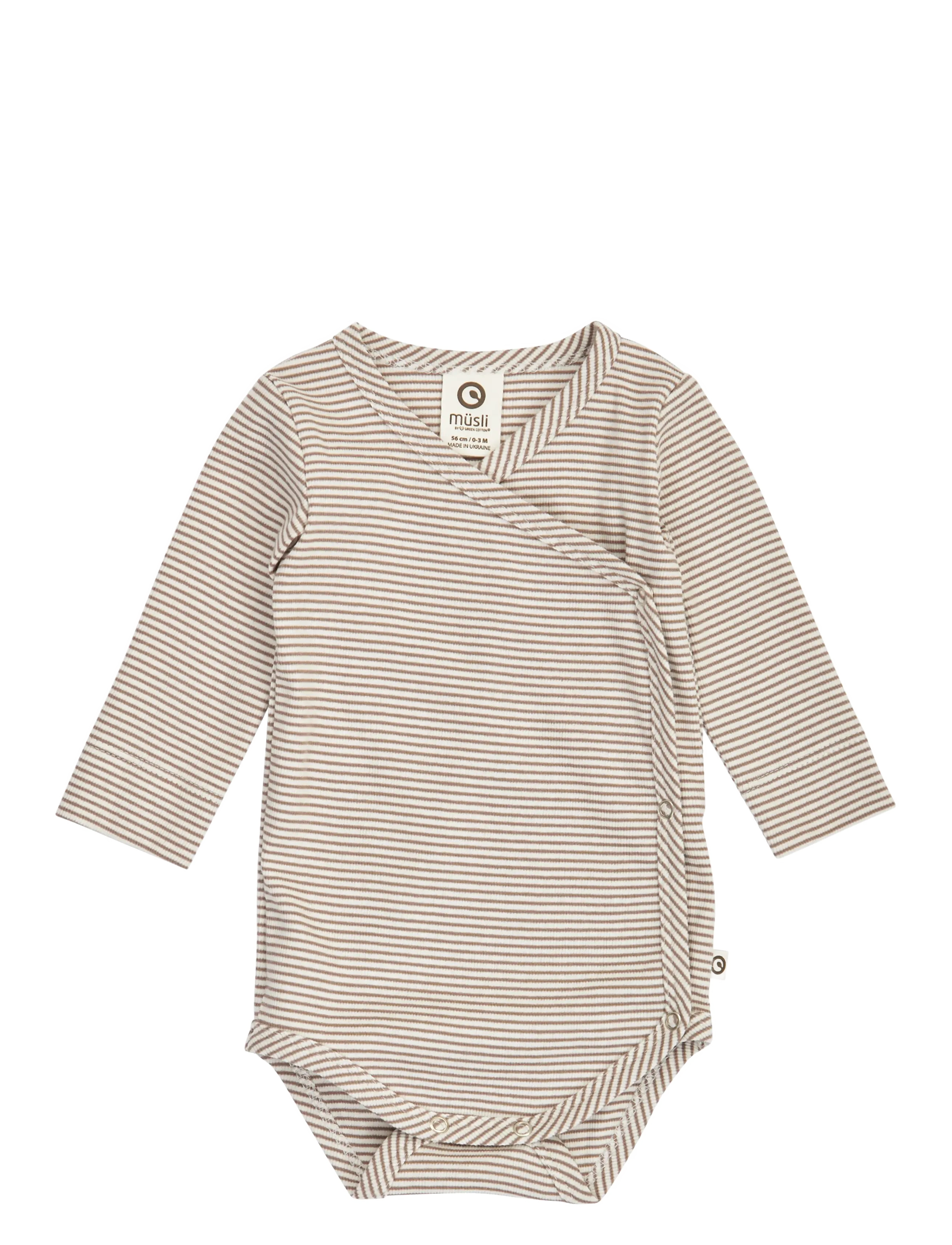 Müsli Mini stripe rib l/s body - Shop efter størrelse - BALSAM CREAM/ WALNUT 690000343 / cream