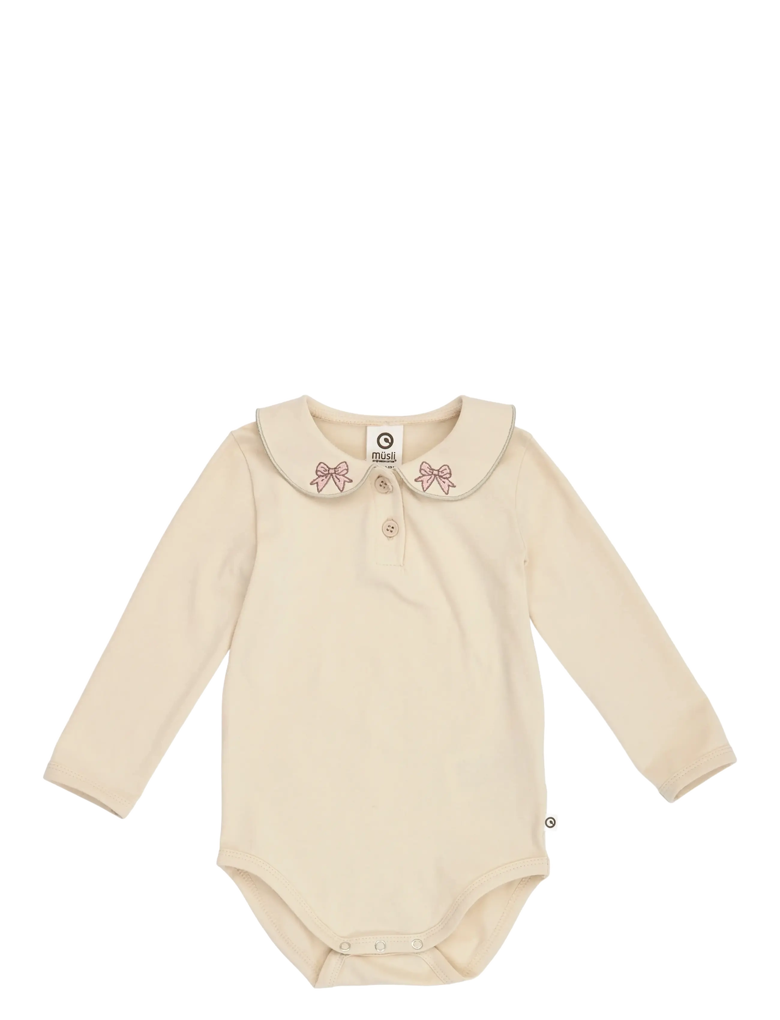 Müsli Cozy me embroidery l/s shirt body - Kleidung - OAK / beige