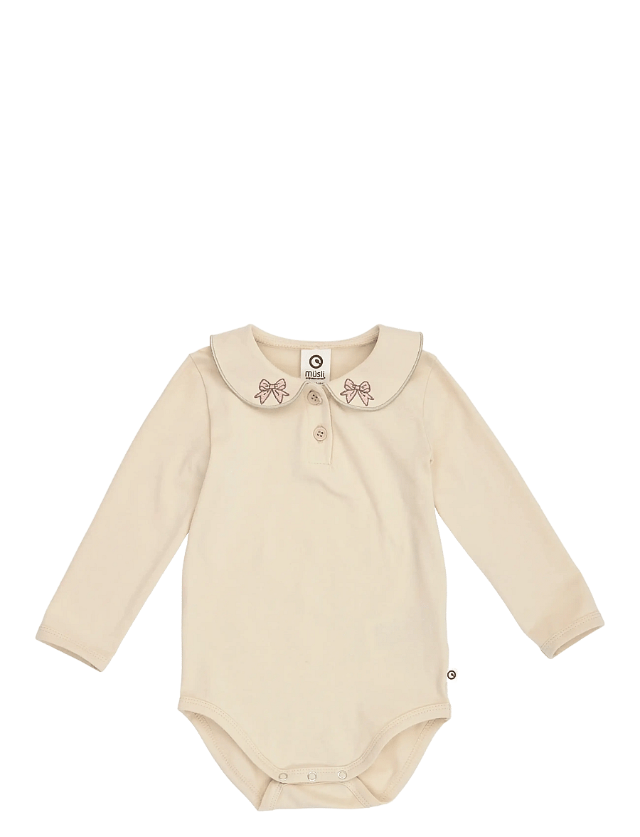 Müsli - Cozy me embroidery l/s shirt body - langärmelige bodys - oak - 1
