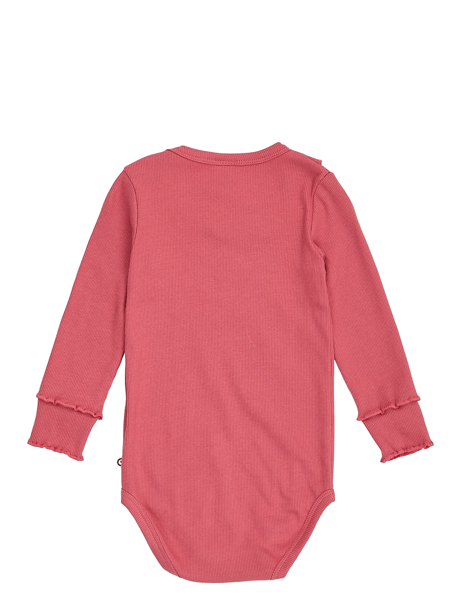 Müsli - Cozy me rib frill collar l/s body - langärmelige bodys - baroque rose - 1