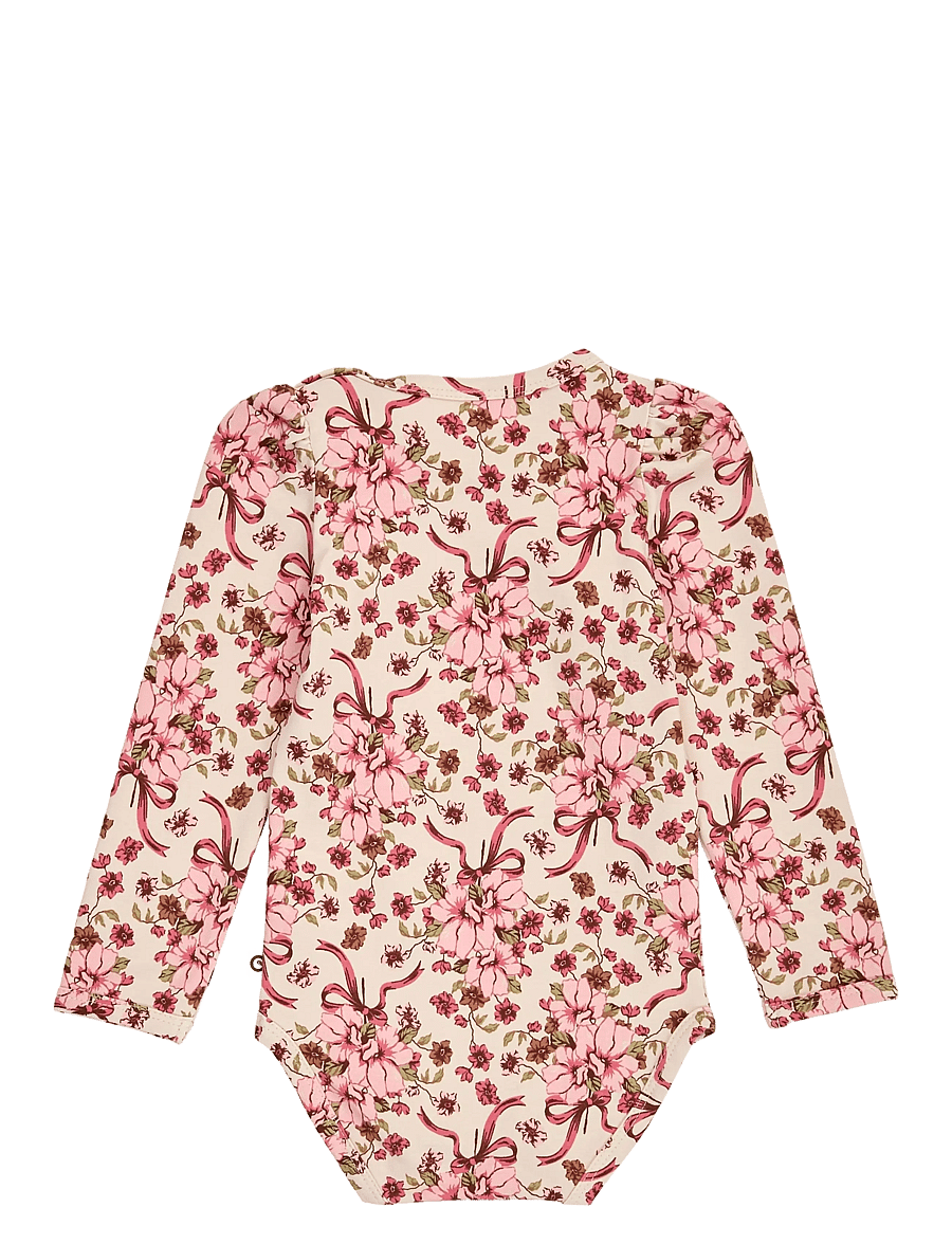 Müsli - Bouquet puff l/s body - langärmelige bodys - oak/ blush/ baroque rose - 2