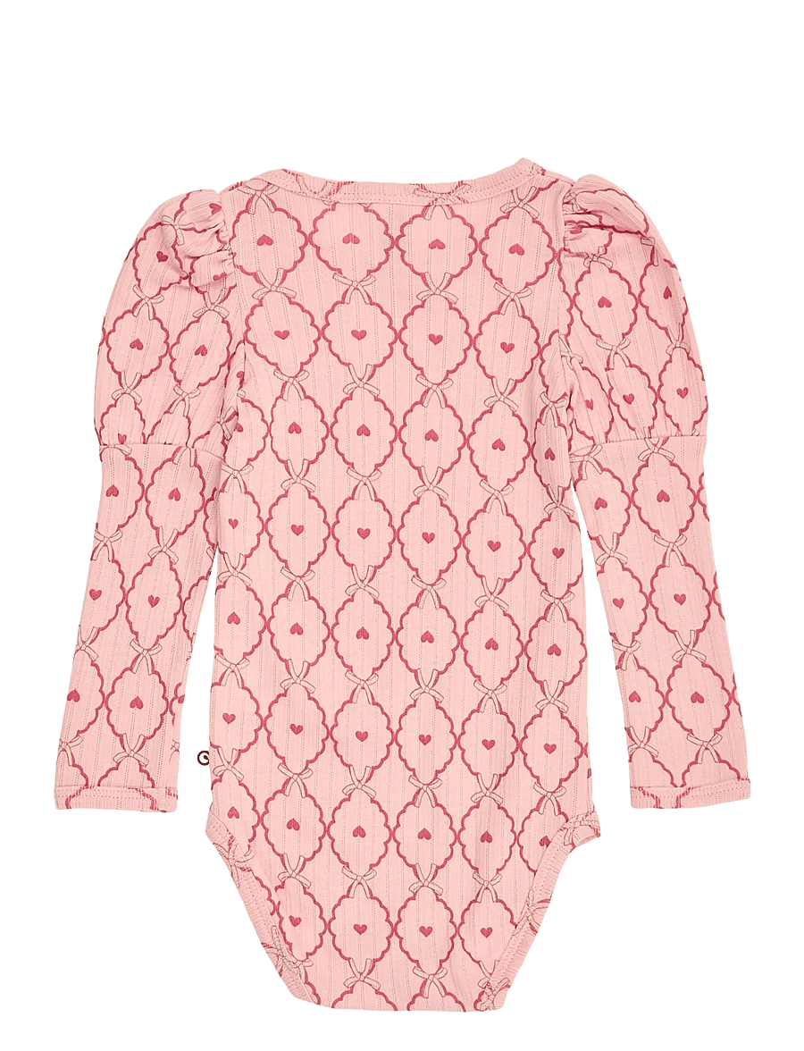 Müsli - Love puff l/s body - langärmelige bodys - blush/ baroque rose/ oak - 1