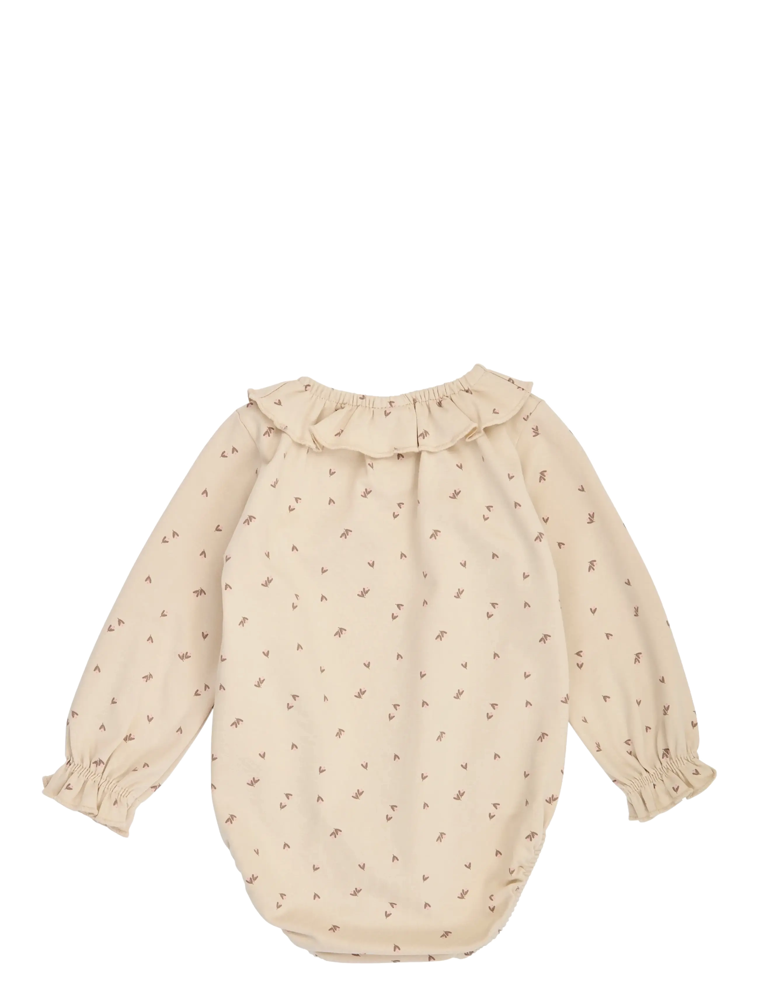 Müsli - Fleur frill collar l/s body - langärmelige bodys - oak/ walnut/ blush - 1